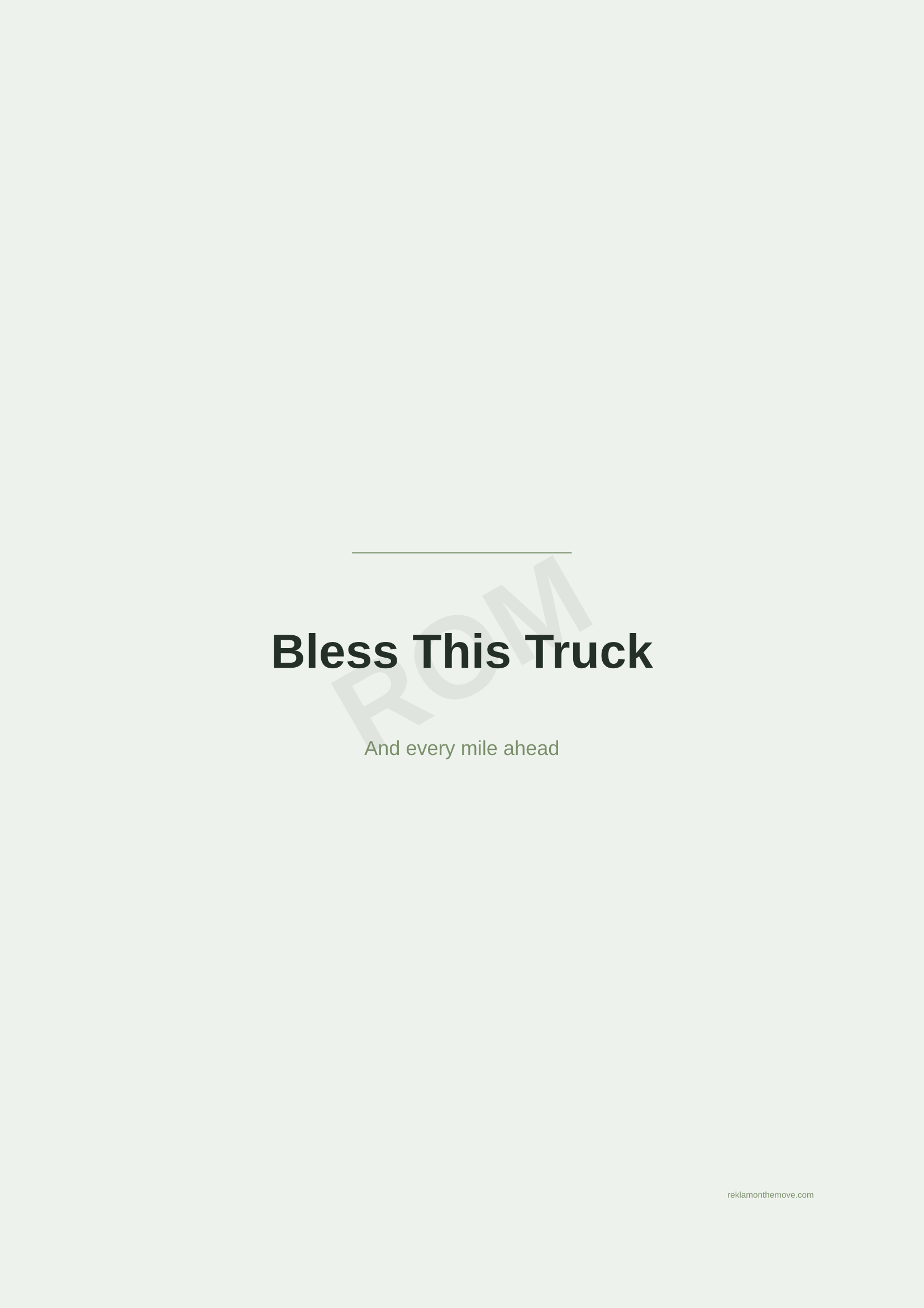 Bless This Truck · Adaçayı — ROM dijital ürün önizlemesi (filigranlı)