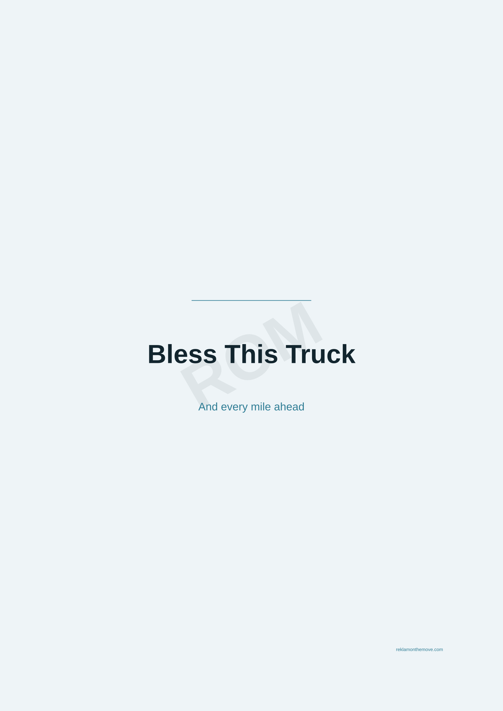 Bless This Truck · Okyanus — ROM dijital ürün önizlemesi (filigranlı)