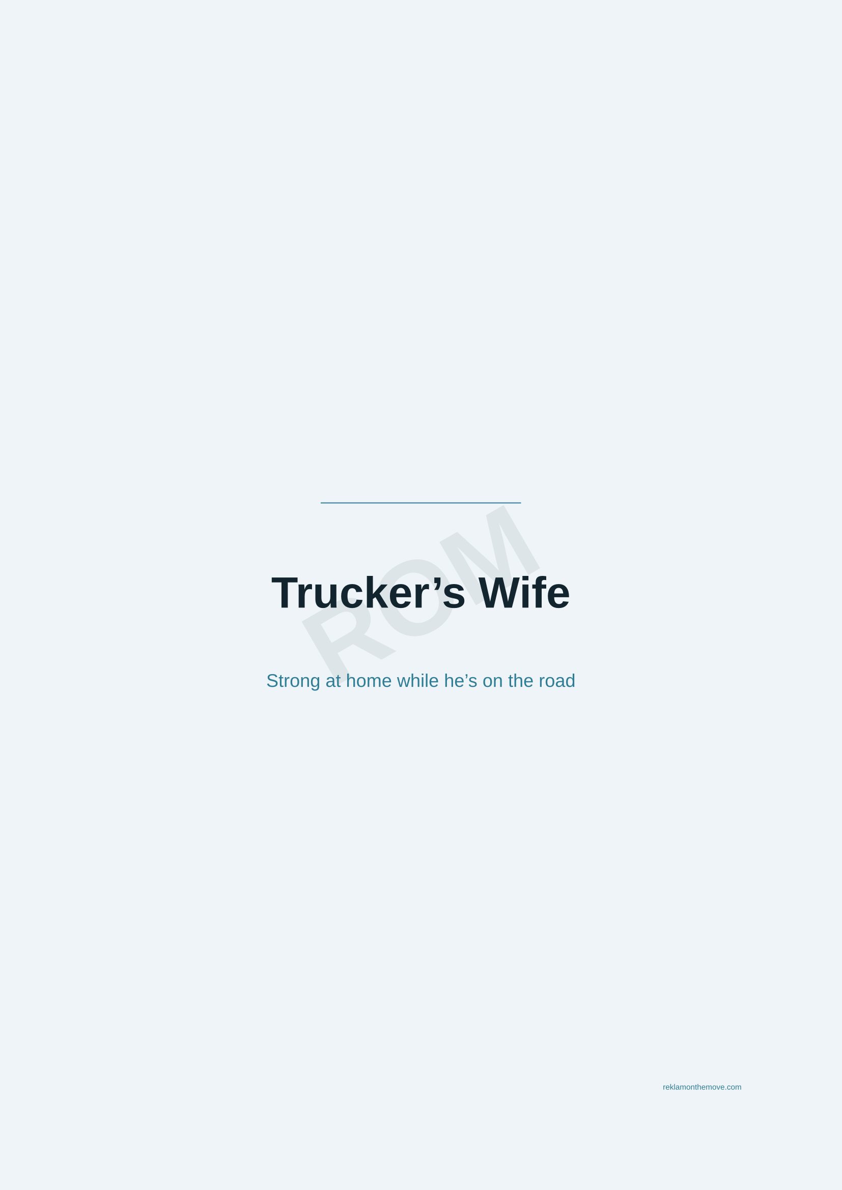 Trucker's Wife · Okyanus — ROM dijital ürün önizlemesi (filigranlı)