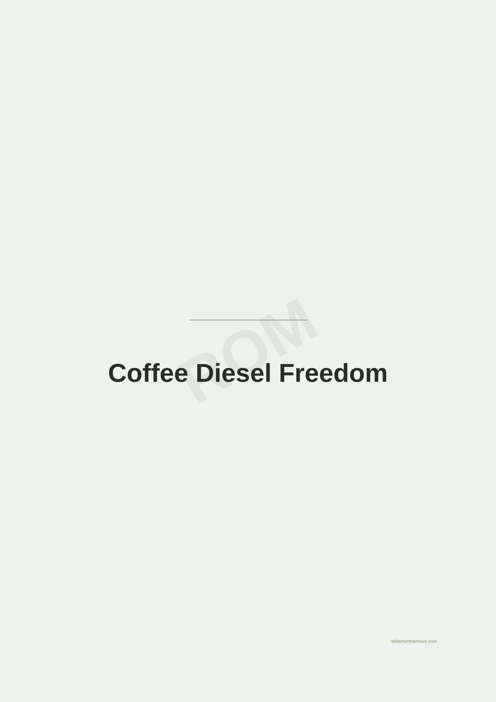 Coffee Diesel Freedom · Adaçayı — ROM dijital ürün önizlemesi (filigranlı)