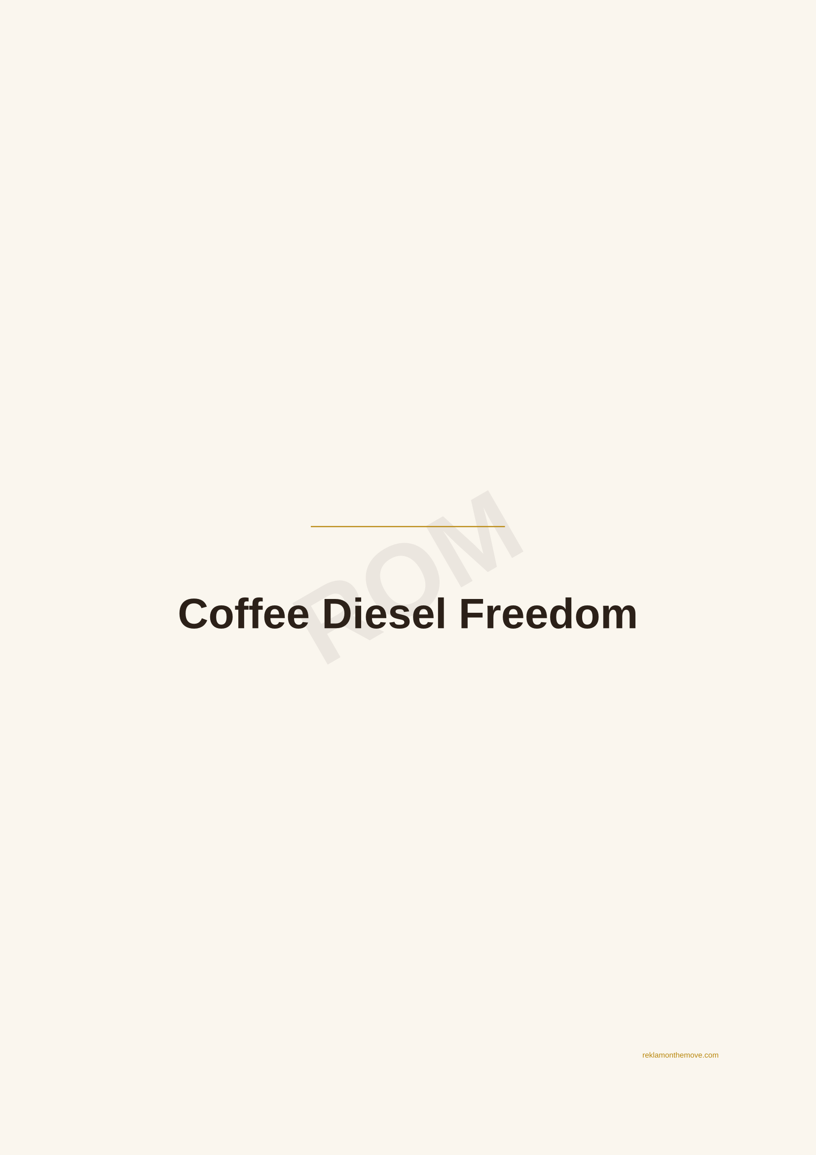 Coffee Diesel Freedom · Espresso — ROM dijital ürün önizlemesi (filigranlı)