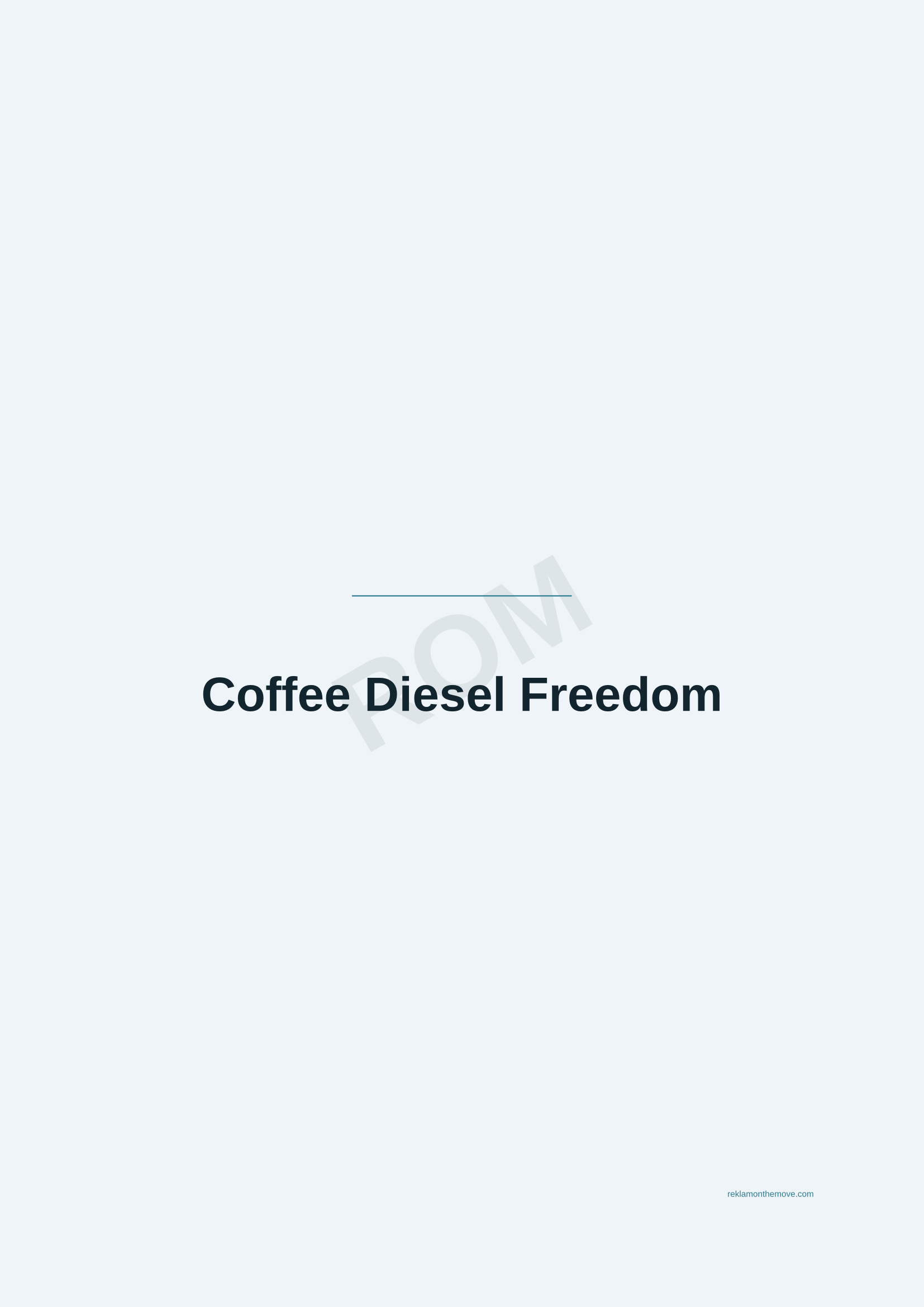 Coffee Diesel Freedom · Okyanus — ROM dijital ürün önizlemesi (filigranlı)