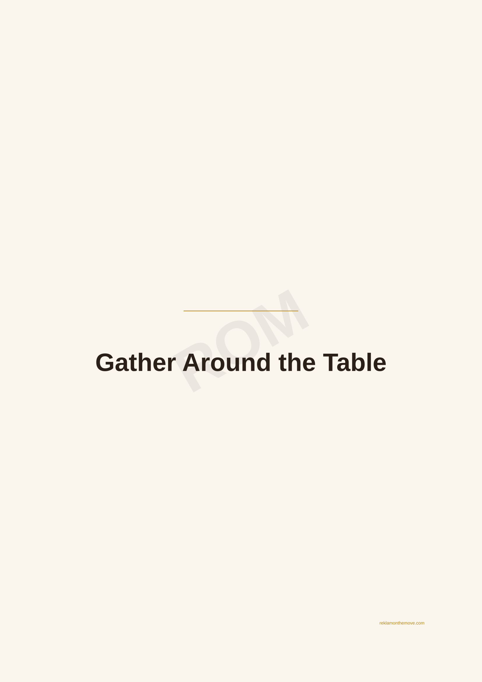 Gather Around the Table · Espresso — ROM dijital ürün önizlemesi (filigranlı)