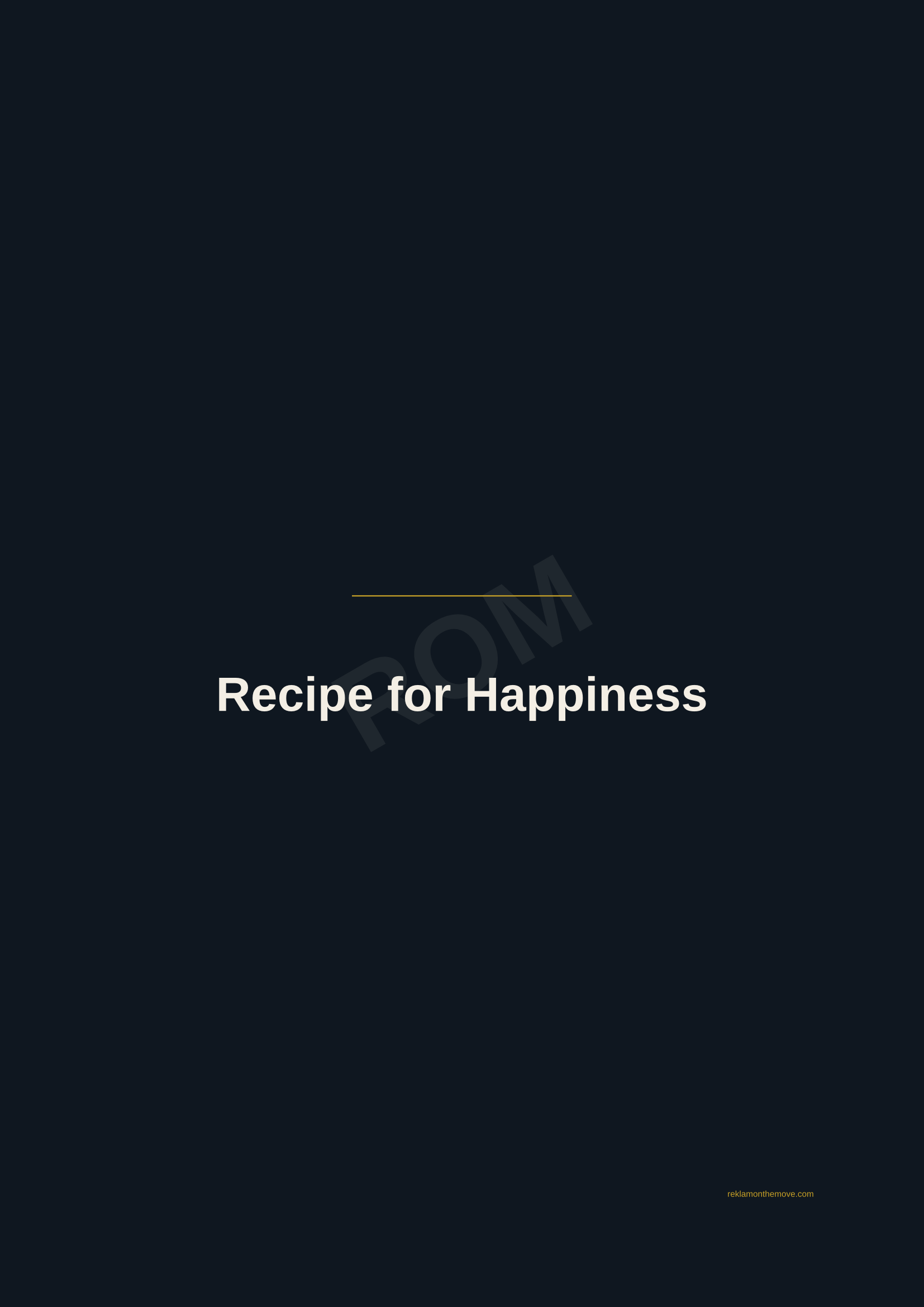 Recipe for Happiness · Gece — ROM dijital ürün önizlemesi (filigranlı)