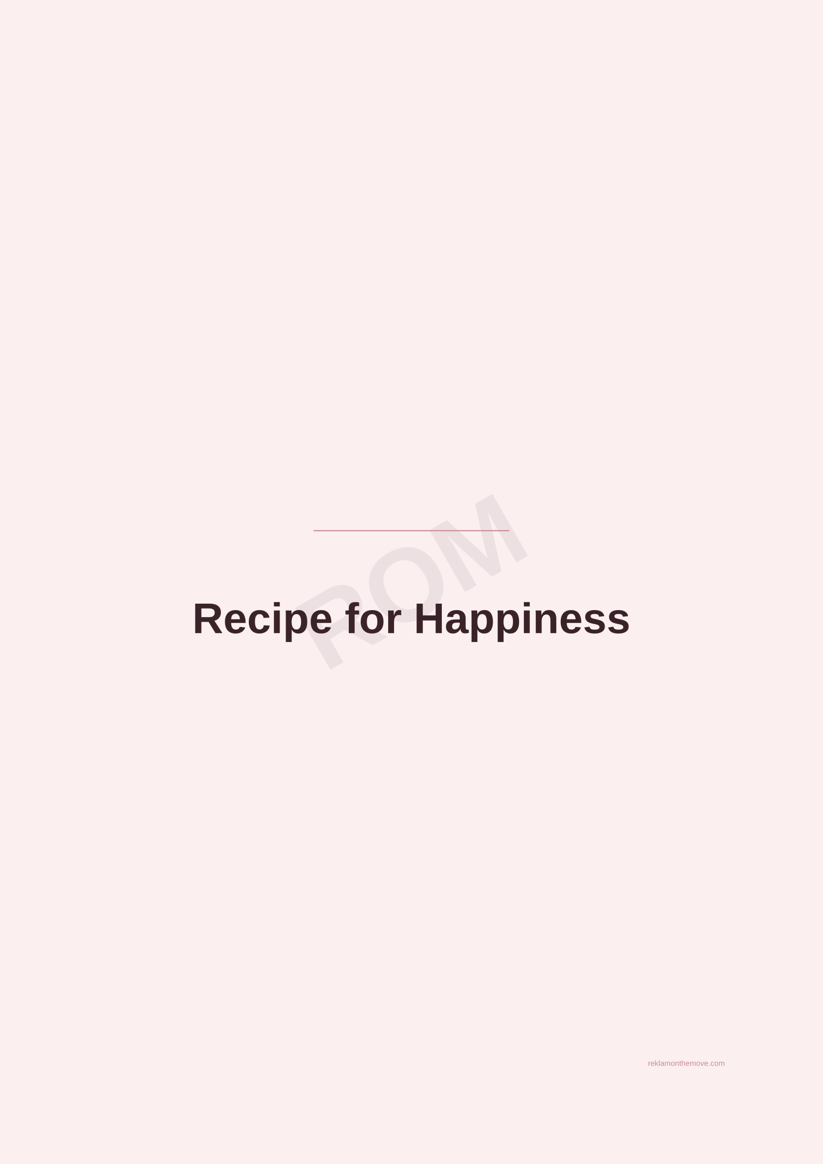 Recipe for Happiness · Gül — ROM dijital ürün önizlemesi (filigranlı)