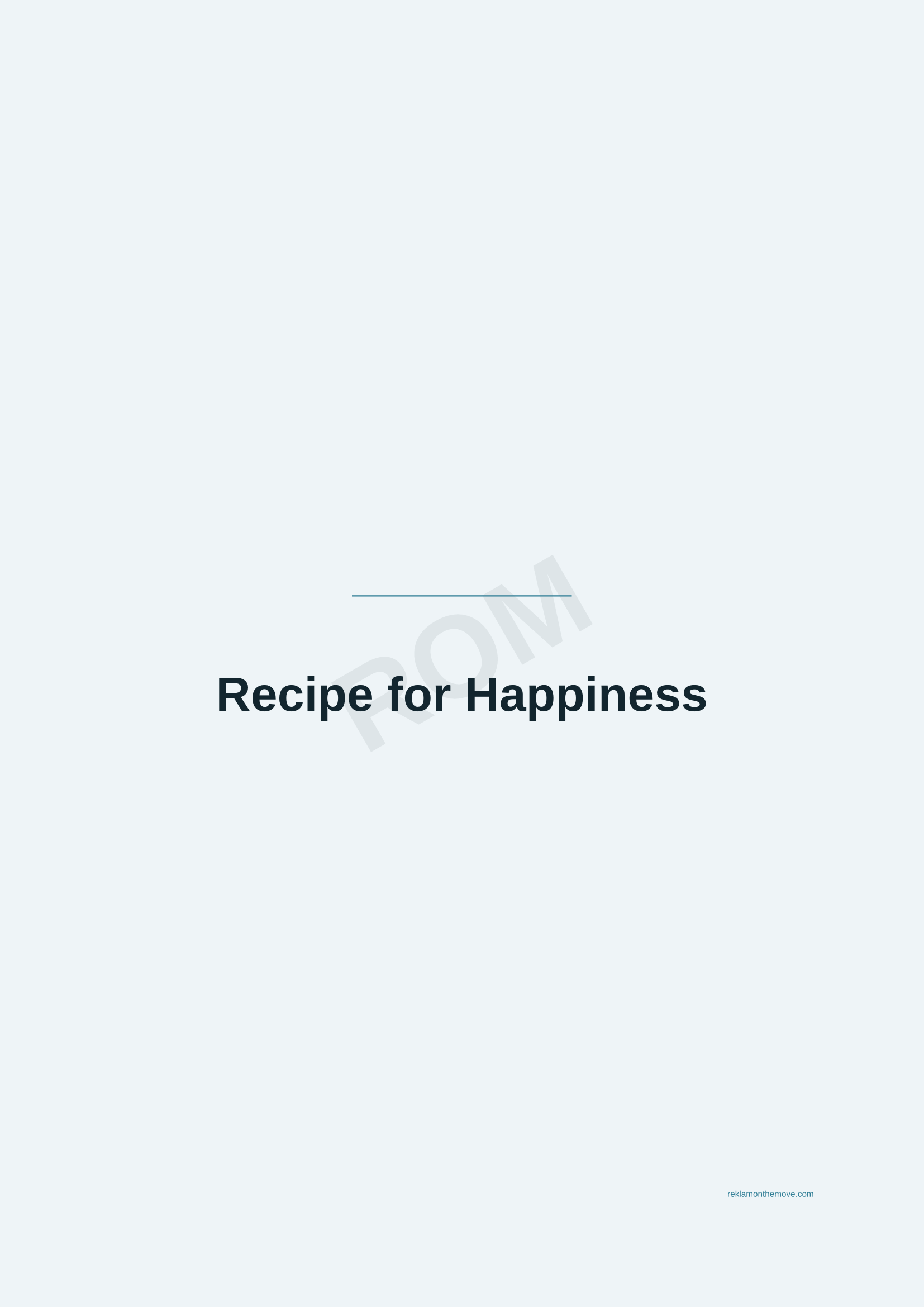 Recipe for Happiness · Okyanus — ROM dijital ürün önizlemesi (filigranlı)