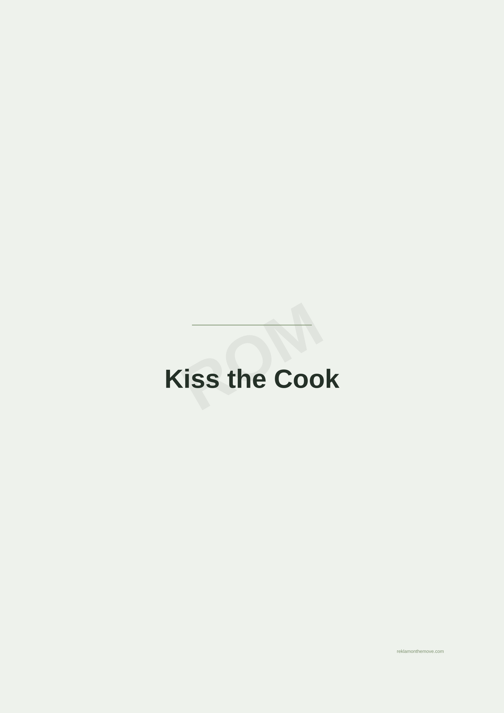 Kiss the Cook · Adaçayı — ROM dijital ürün önizlemesi (filigranlı)