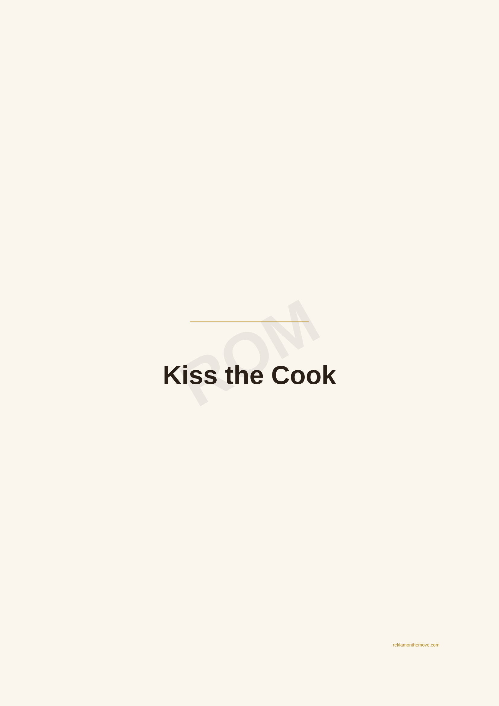 Kiss the Cook · Espresso — ROM dijital ürün önizlemesi (filigranlı)