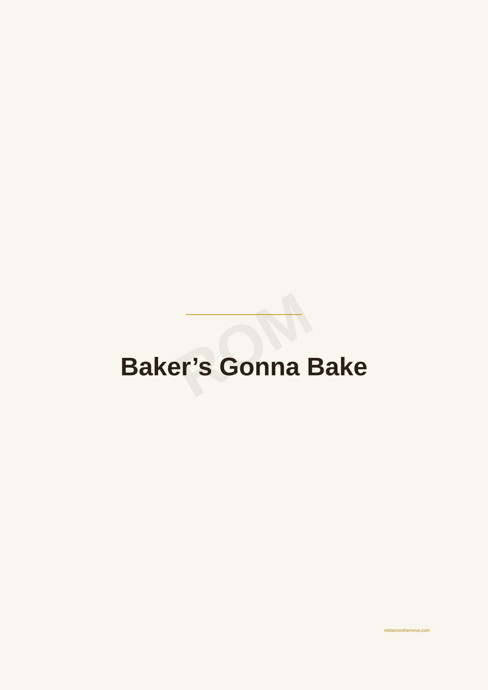 Baker's Gonna Bake · Espresso — ROM dijital ürün önizlemesi (filigranlı)