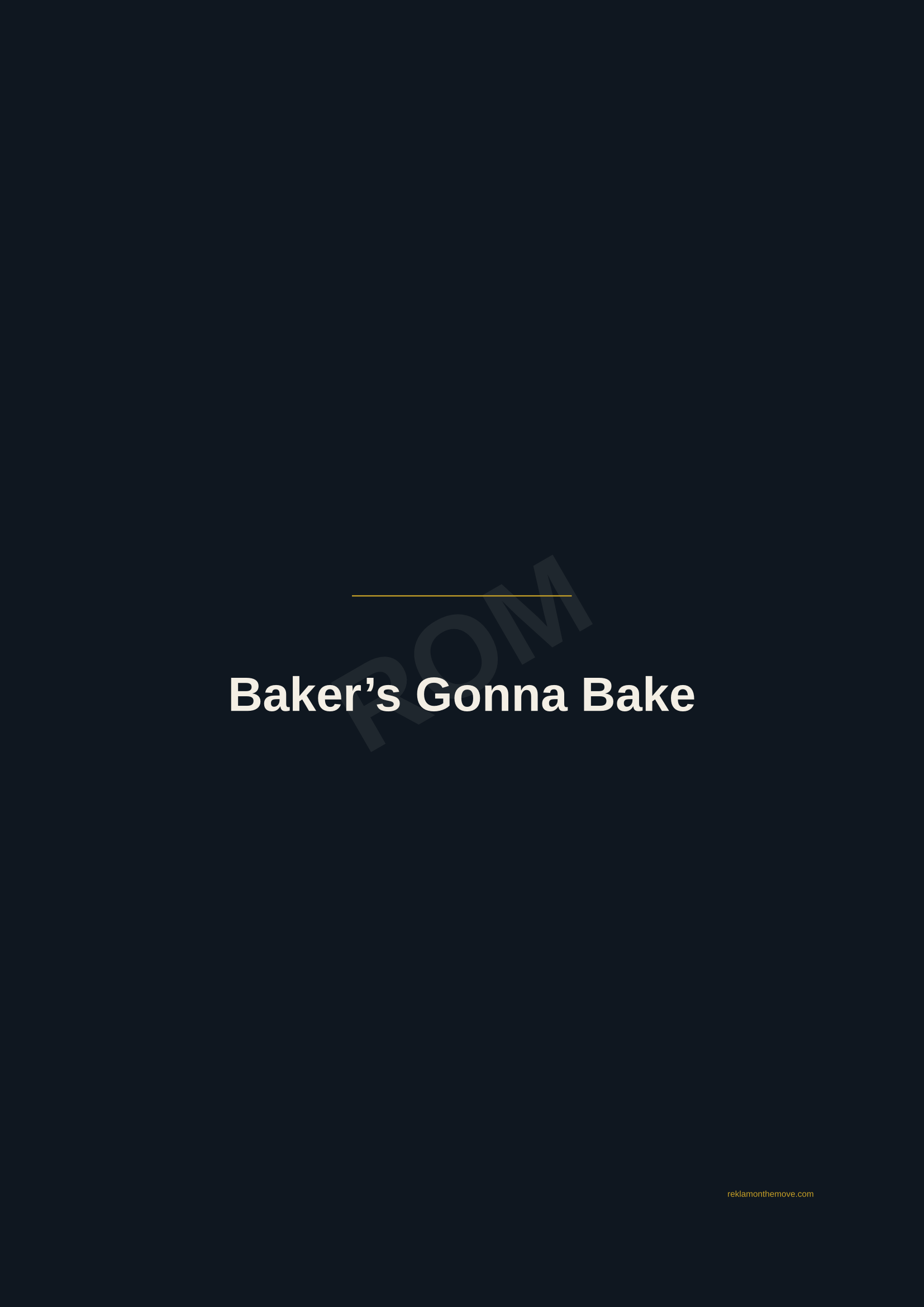 Baker's Gonna Bake · Gece — ROM dijital ürün önizlemesi (filigranlı)