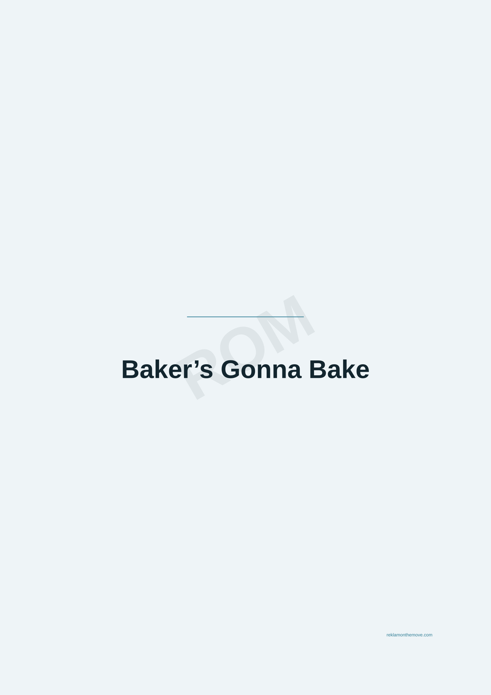 Baker's Gonna Bake · Okyanus — ROM dijital ürün önizlemesi (filigranlı)