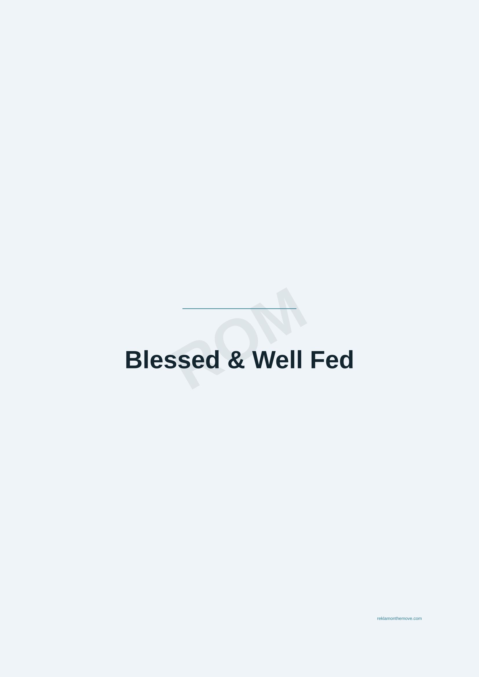 Blessed & Well Fed · Okyanus — ROM dijital ürün önizlemesi (filigranlı)