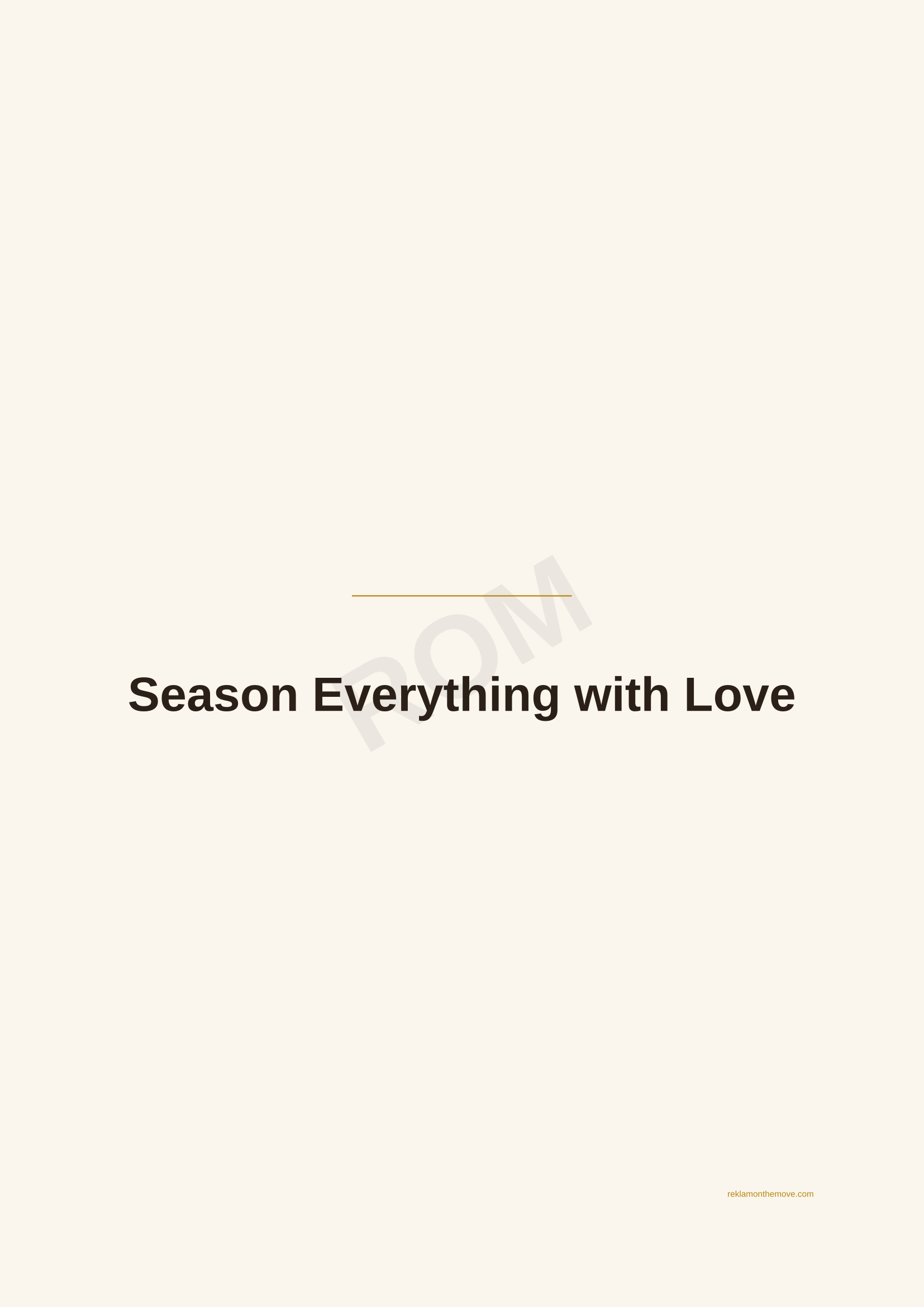 Season Everything with Love · Espresso — ROM dijital ürün önizlemesi (filigranlı)