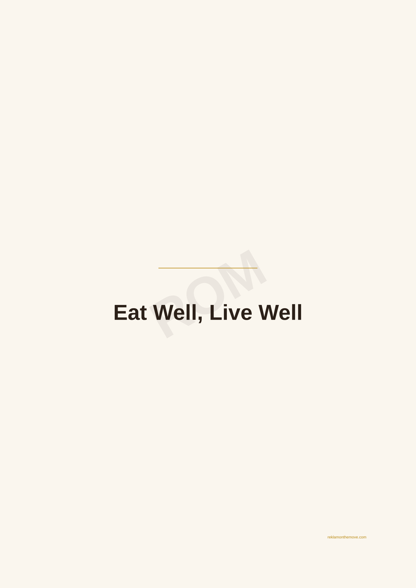 Eat Well, Live Well · Espresso — ROM dijital ürün önizlemesi (filigranlı)