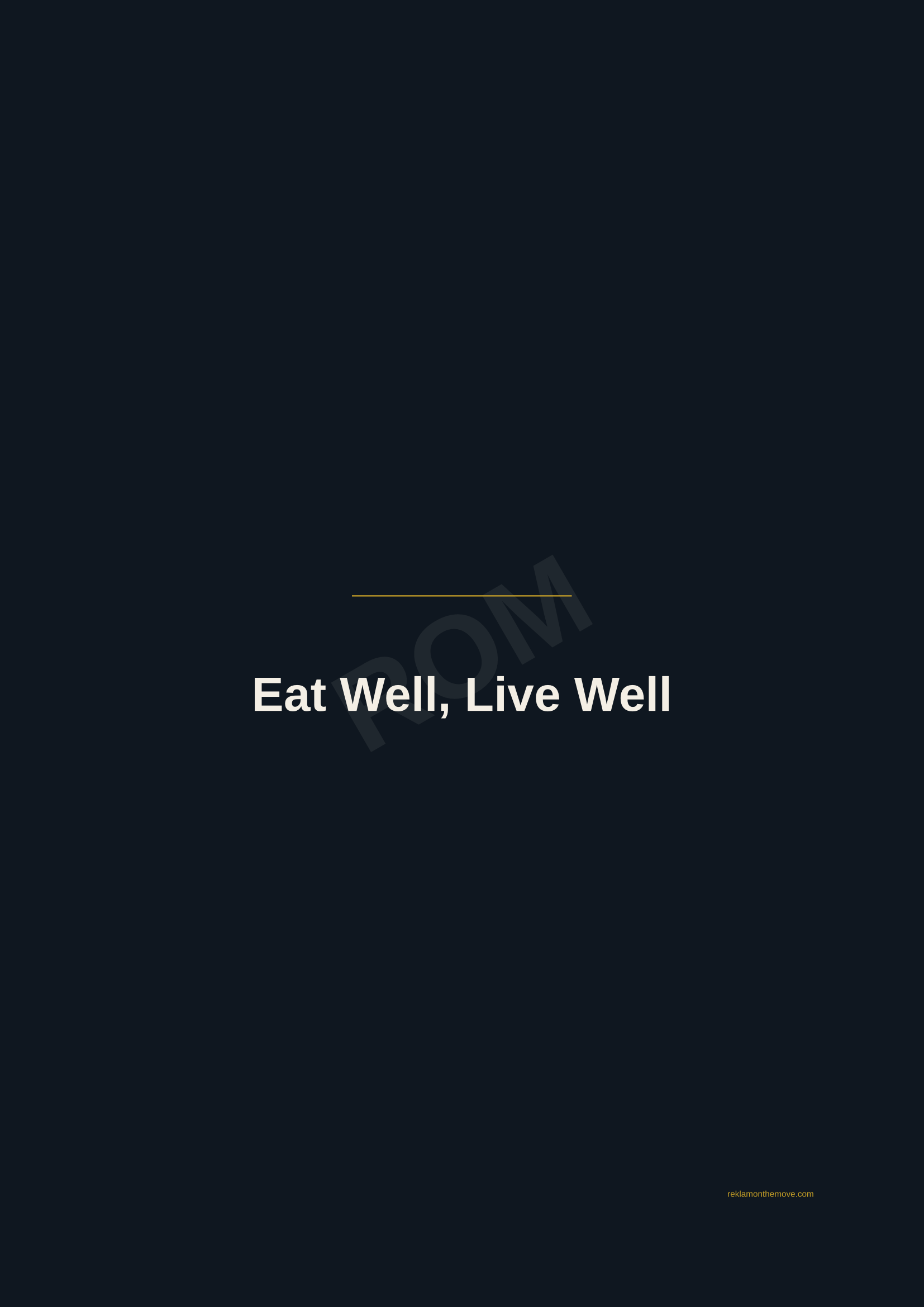 Eat Well, Live Well · Gece — ROM dijital ürün önizlemesi (filigranlı)