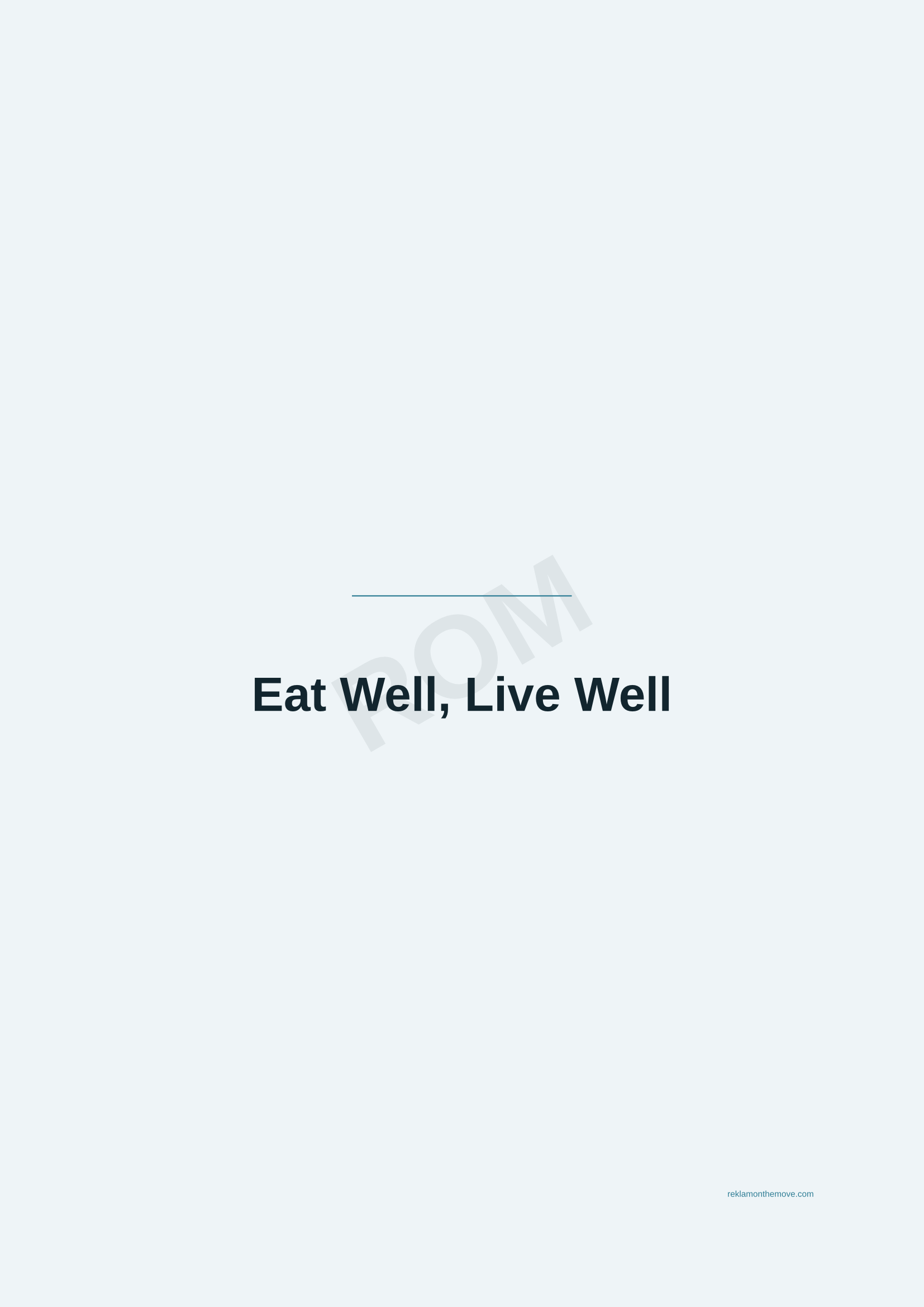 Eat Well, Live Well · Okyanus — ROM dijital ürün önizlemesi (filigranlı)