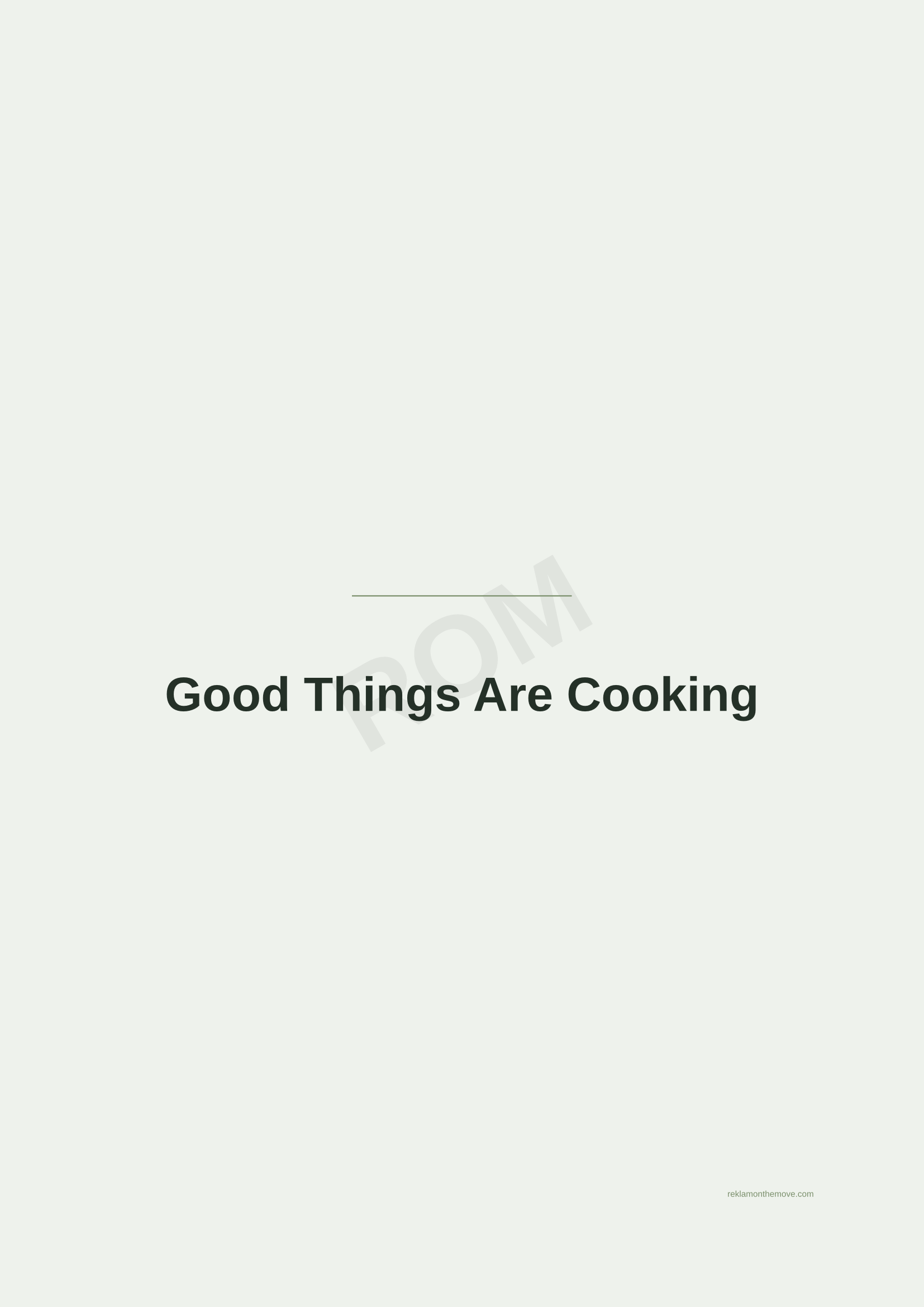 Good Things Are Cooking · Adaçayı — ROM dijital ürün önizlemesi (filigranlı)