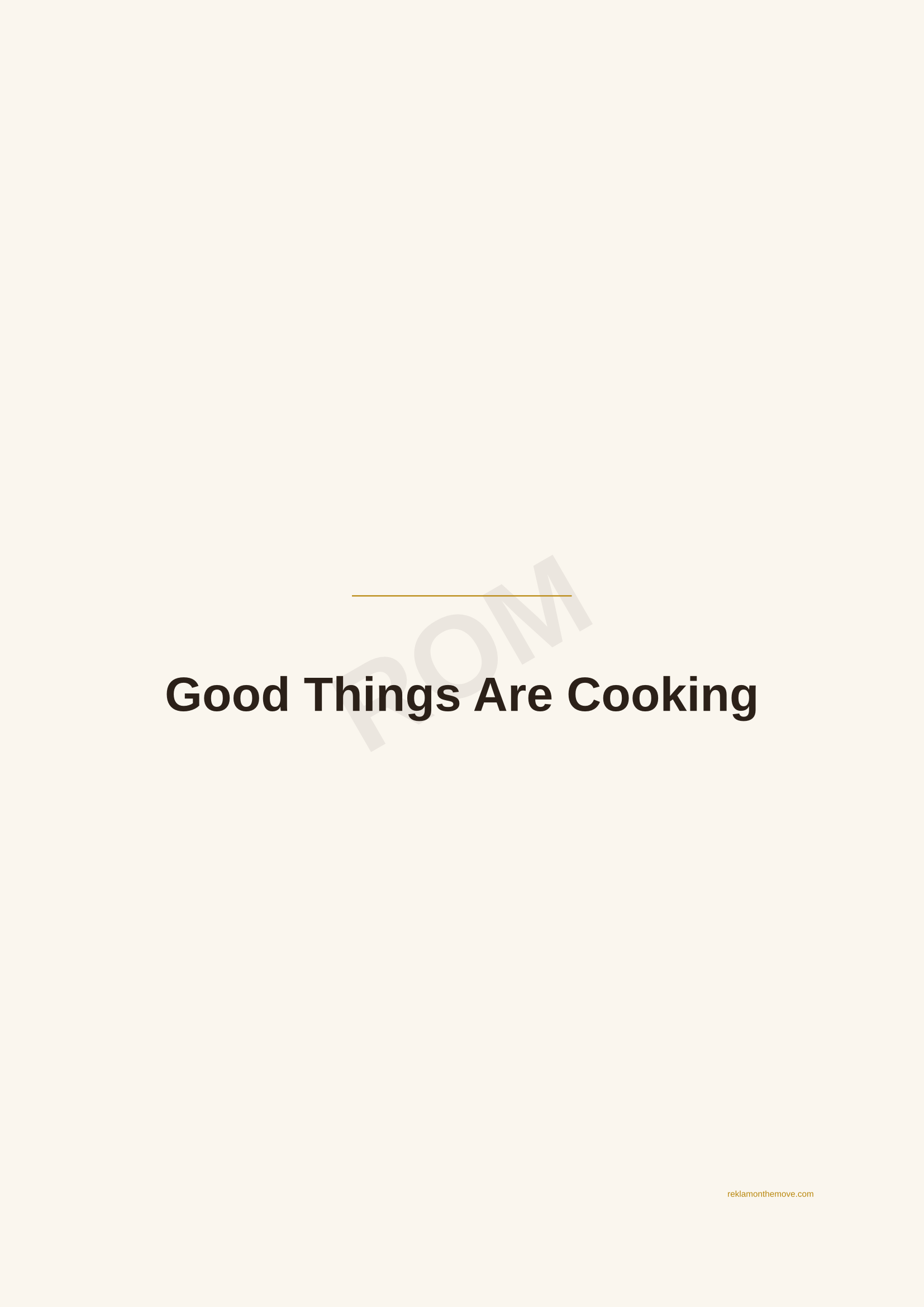 Good Things Are Cooking · Espresso — ROM dijital ürün önizlemesi (filigranlı)