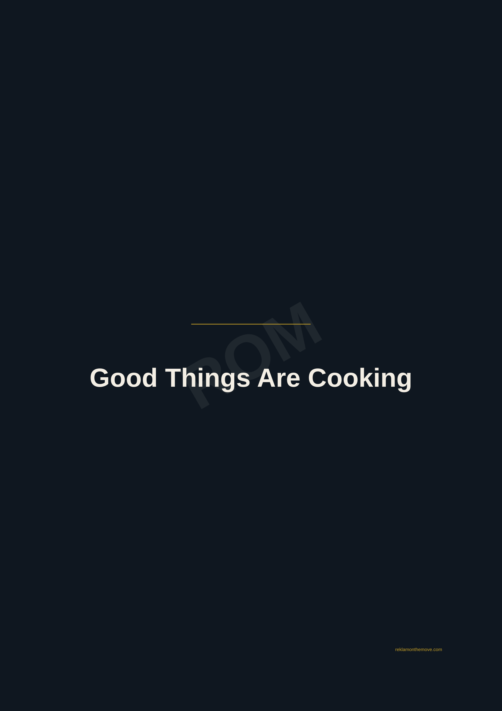 Good Things Are Cooking · Gece — ROM dijital ürün önizlemesi (filigranlı)