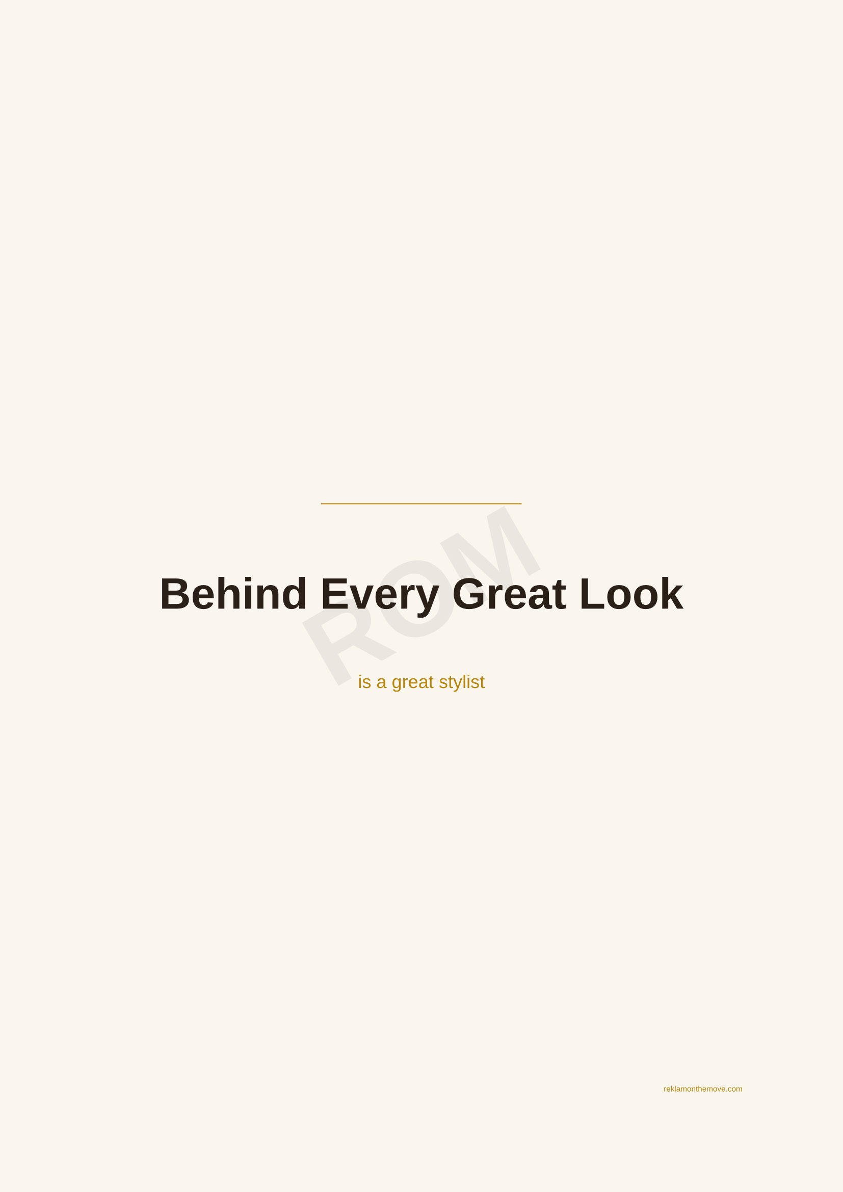 Behind Every Great Look · Espresso — ROM dijital ürün önizlemesi (filigranlı)