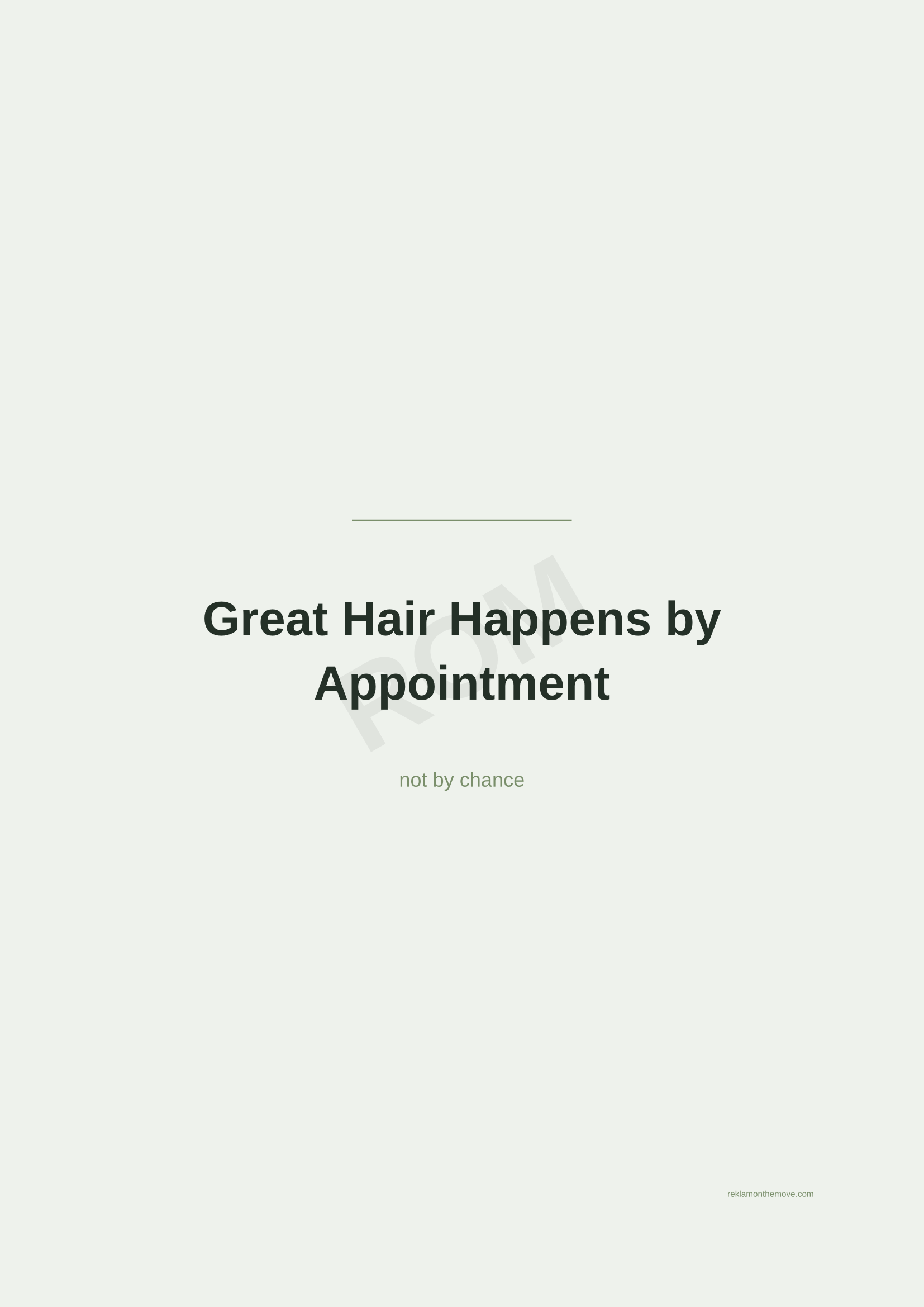 Great Hair Happens by Appointment · Adaçayı — ROM dijital ürün önizlemesi (filigranlı)