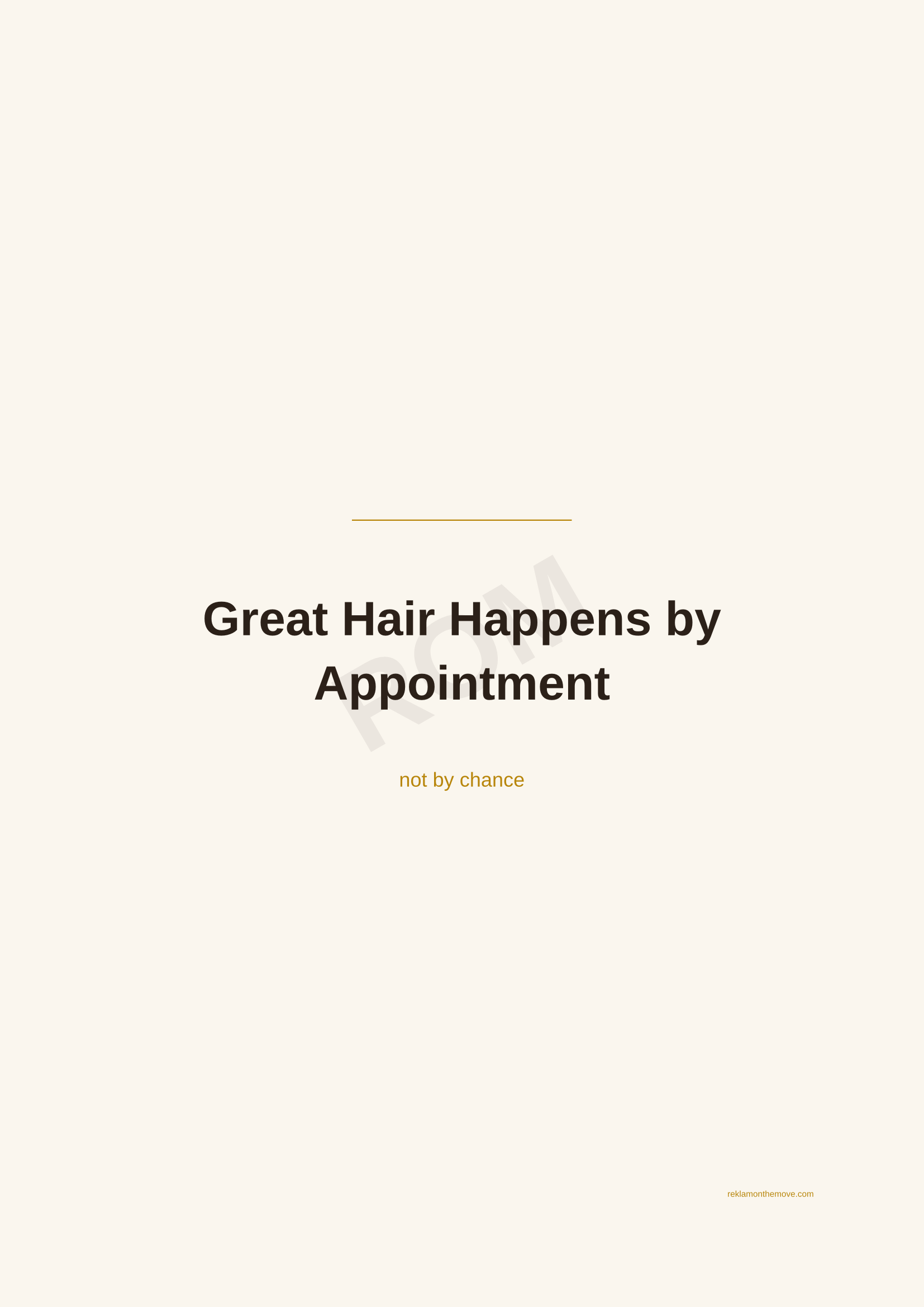 Great Hair Happens by Appointment · Espresso — ROM dijital ürün önizlemesi (filigranlı)