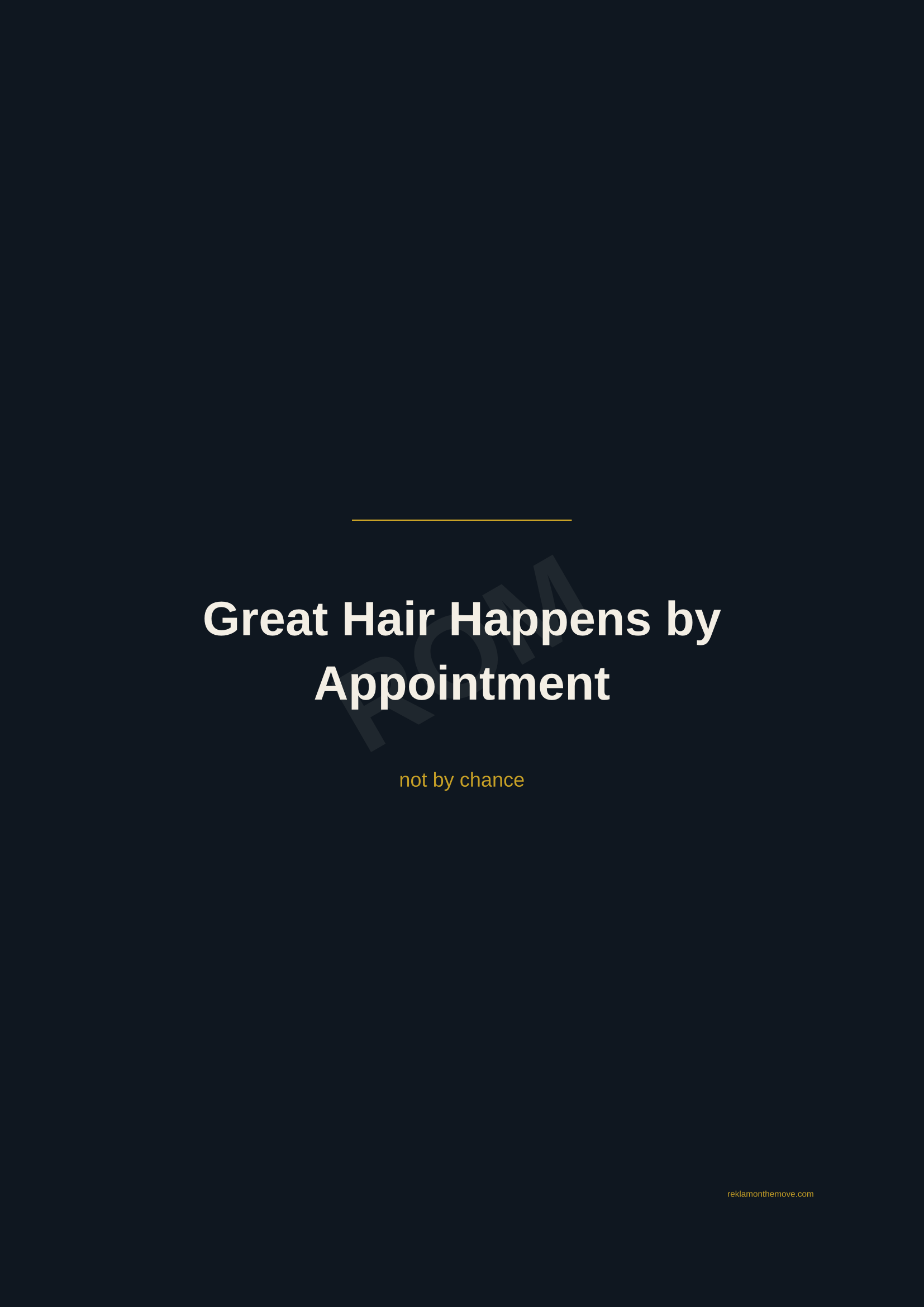 Great Hair Happens by Appointment · Gece — ROM dijital ürün önizlemesi (filigranlı)