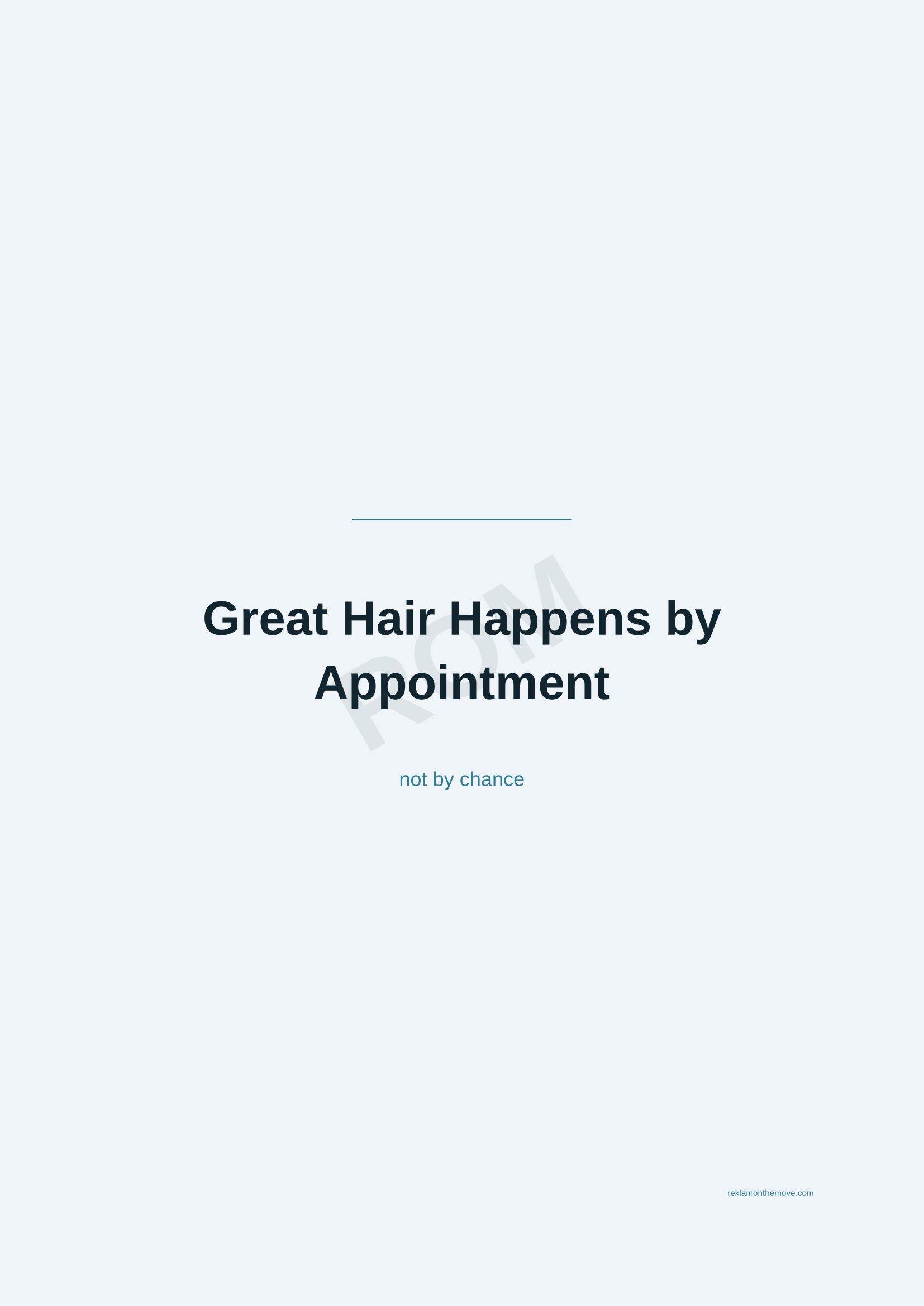 Great Hair Happens by Appointment · Okyanus — ROM dijital ürün önizlemesi (filigranlı)