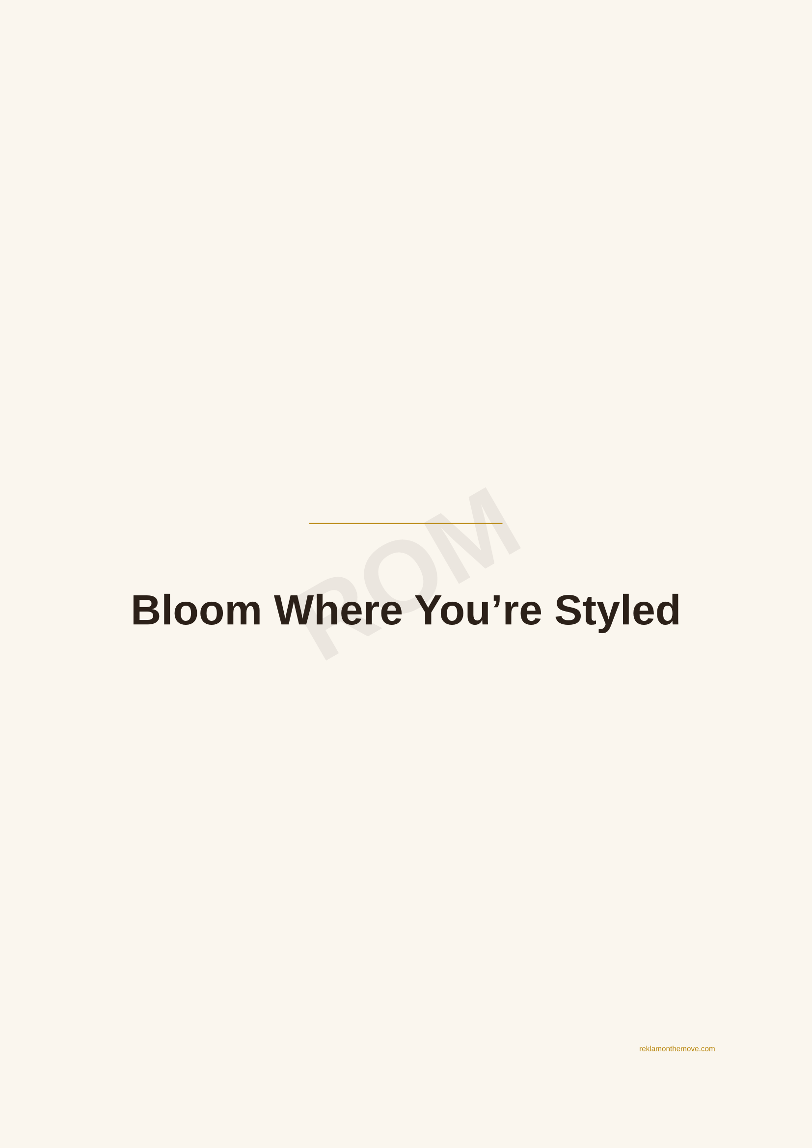 Bloom Where You're Styled · Espresso — ROM dijital ürün önizlemesi (filigranlı)