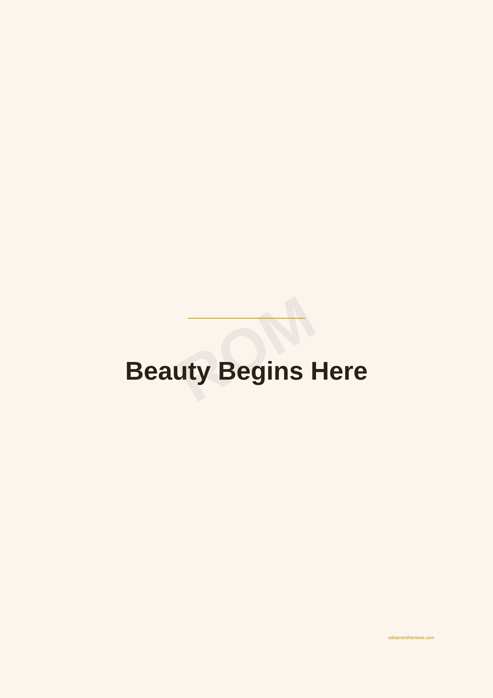 Beauty Begins Here · Espresso — ROM dijital ürün önizlemesi (filigranlı)
