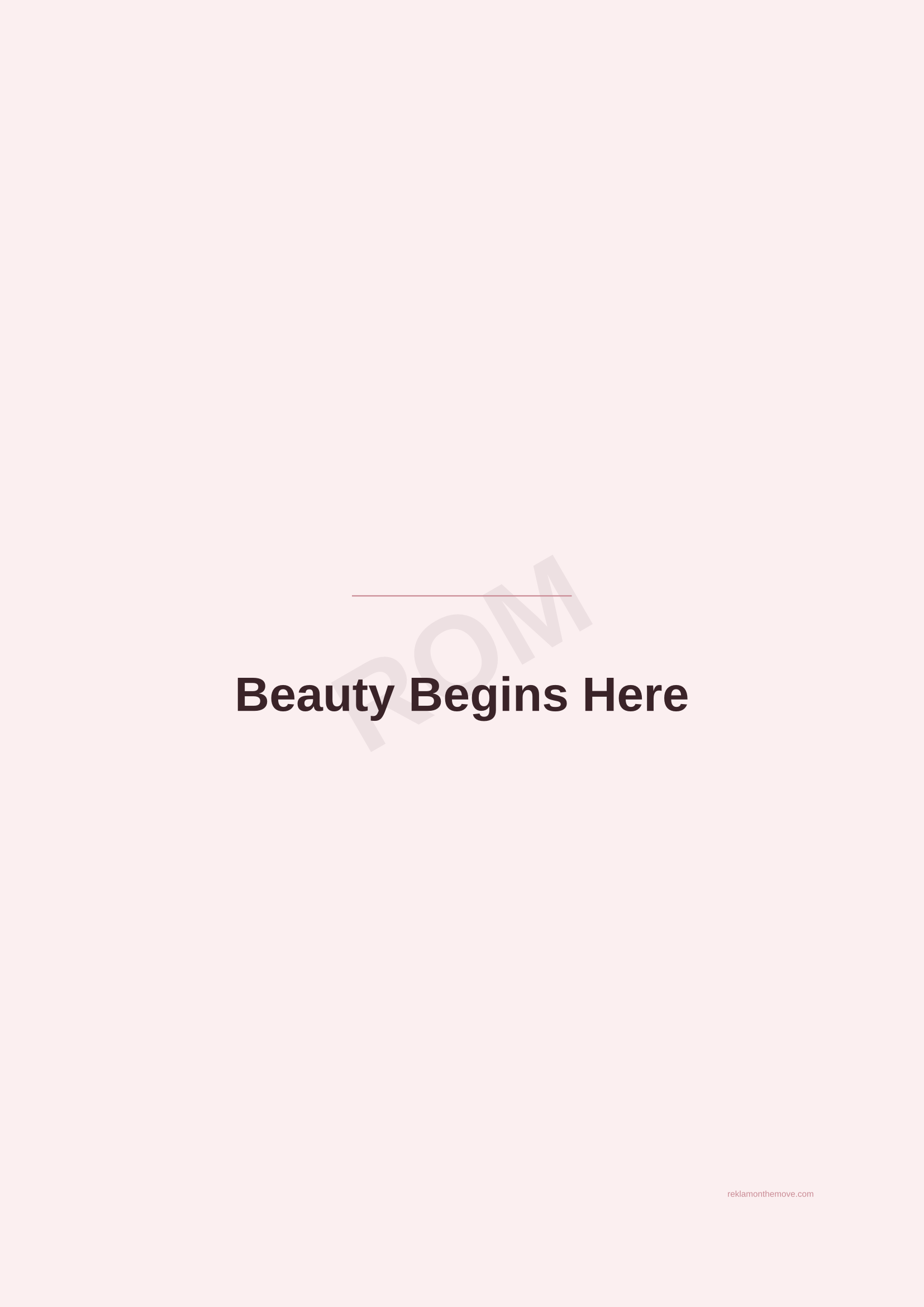 Beauty Begins Here · Gül — ROM dijital ürün önizlemesi (filigranlı)