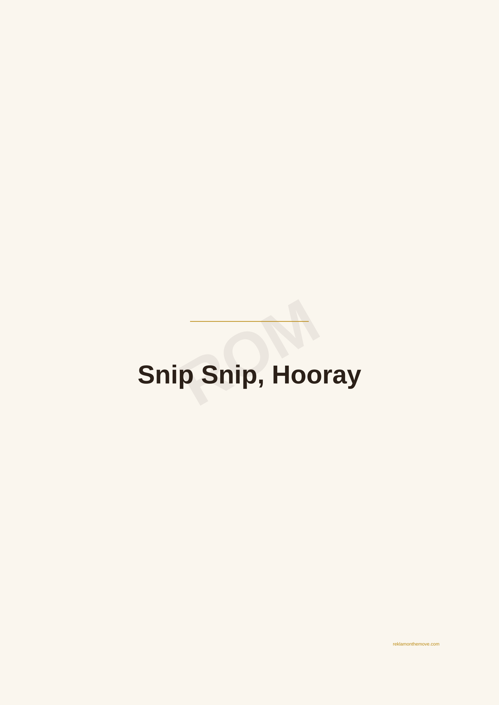 Snip Snip, Hooray · Espresso — ROM dijital ürün önizlemesi (filigranlı)
