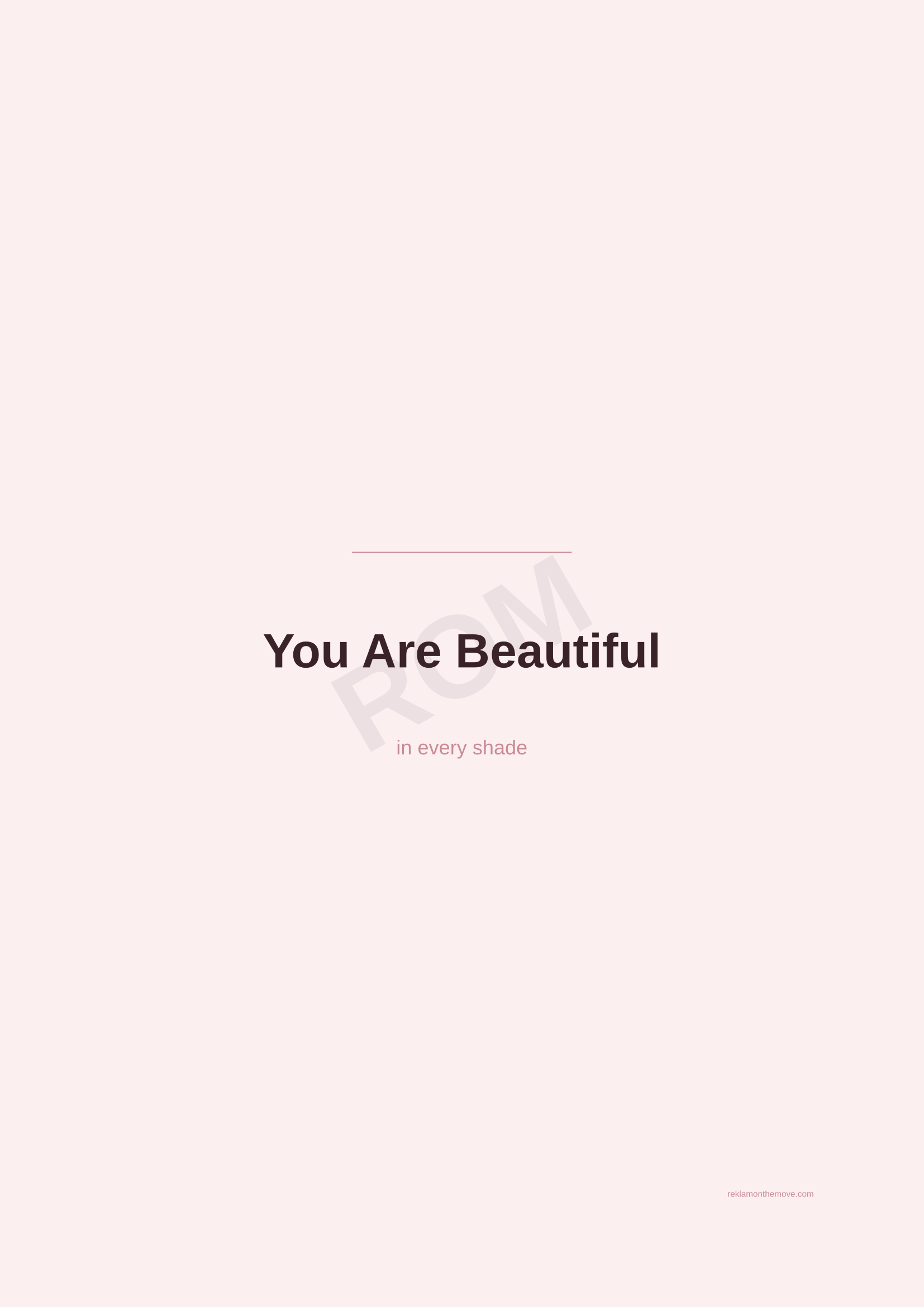 You Are Beautiful · Gül — ROM dijital ürün önizlemesi (filigranlı)
