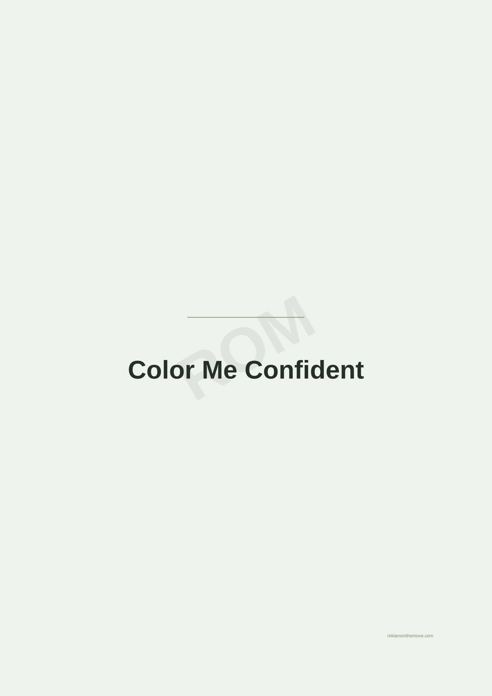 Color Me Confident · Adaçayı — ROM dijital ürün önizlemesi (filigranlı)