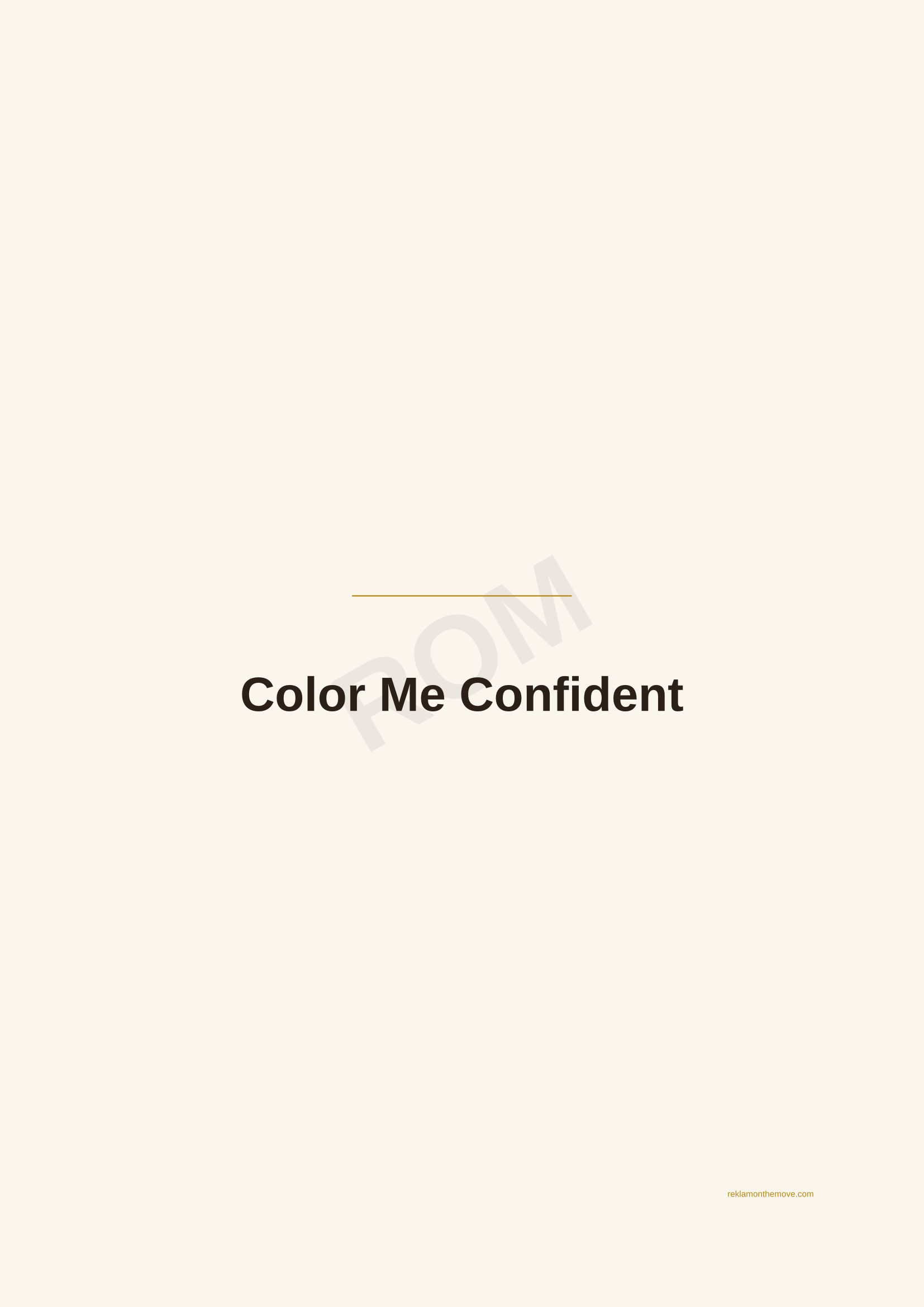 Color Me Confident · Espresso — ROM dijital ürün önizlemesi (filigranlı)
