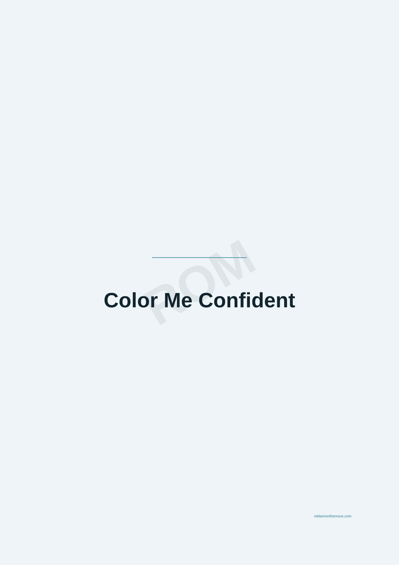 Color Me Confident · Okyanus — ROM dijital ürün önizlemesi (filigranlı)