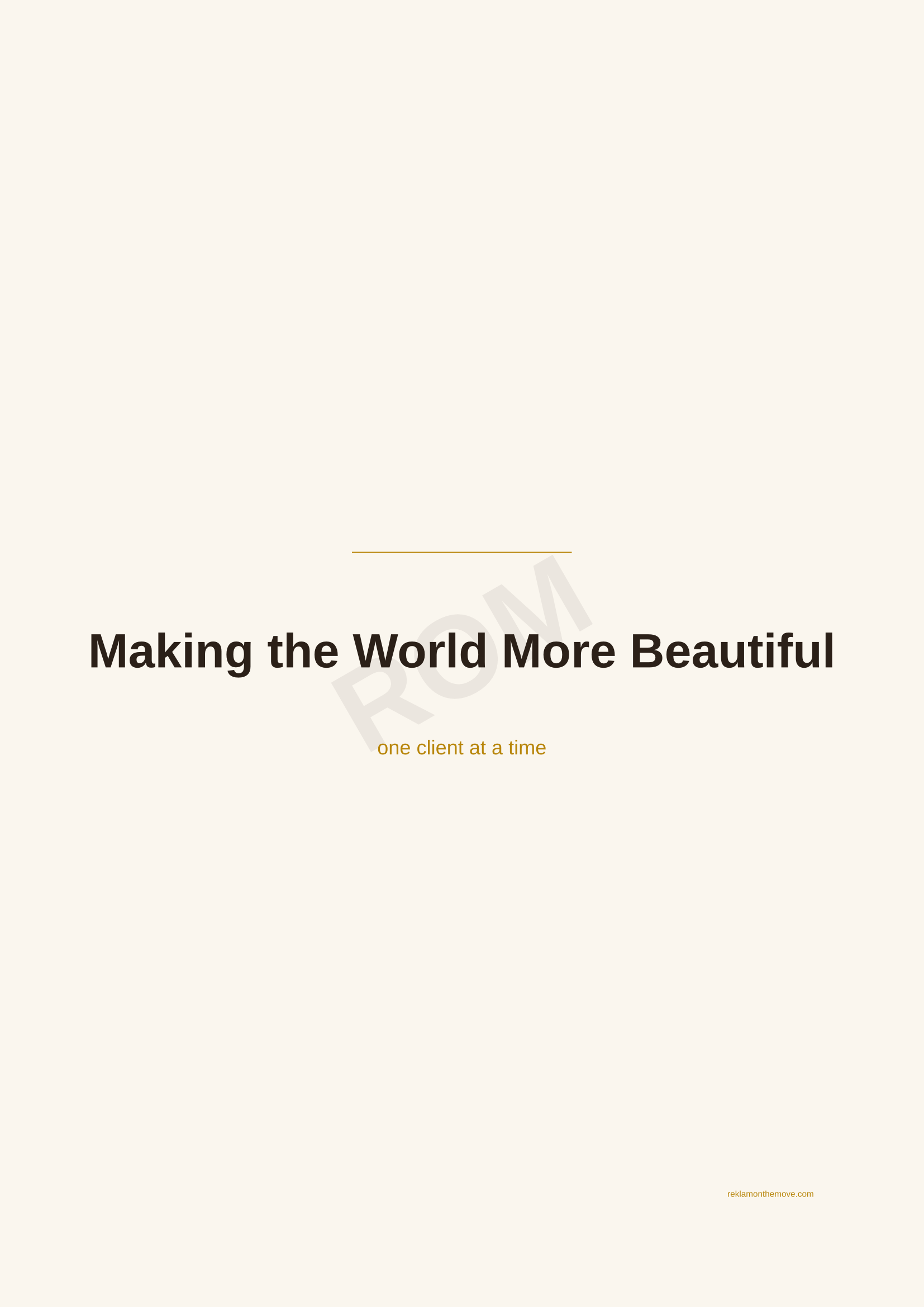 Making the World More Beautiful · Espresso — ROM dijital ürün önizlemesi (filigranlı)