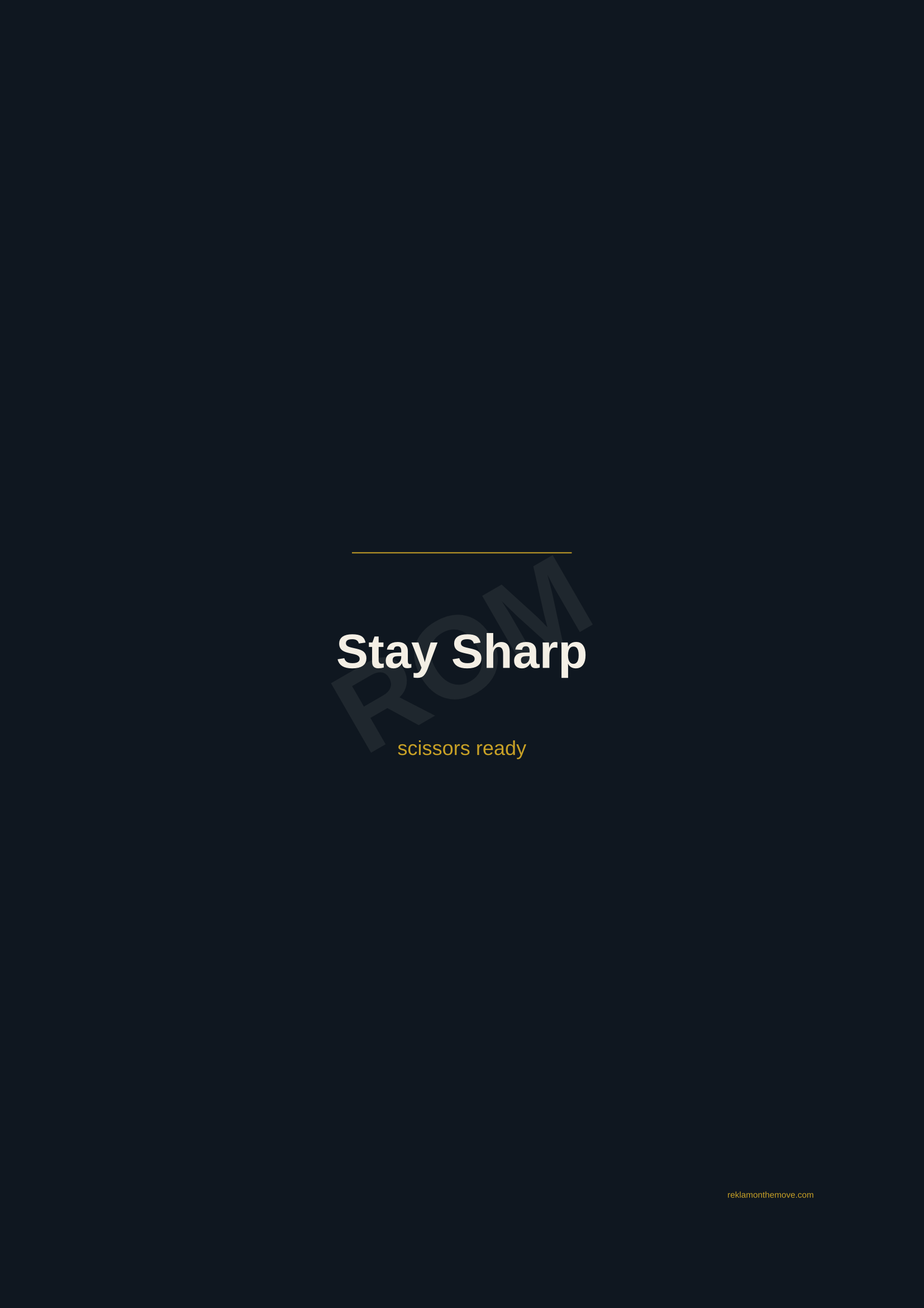 Stay Sharp · Gece — ROM dijital ürün önizlemesi (filigranlı)