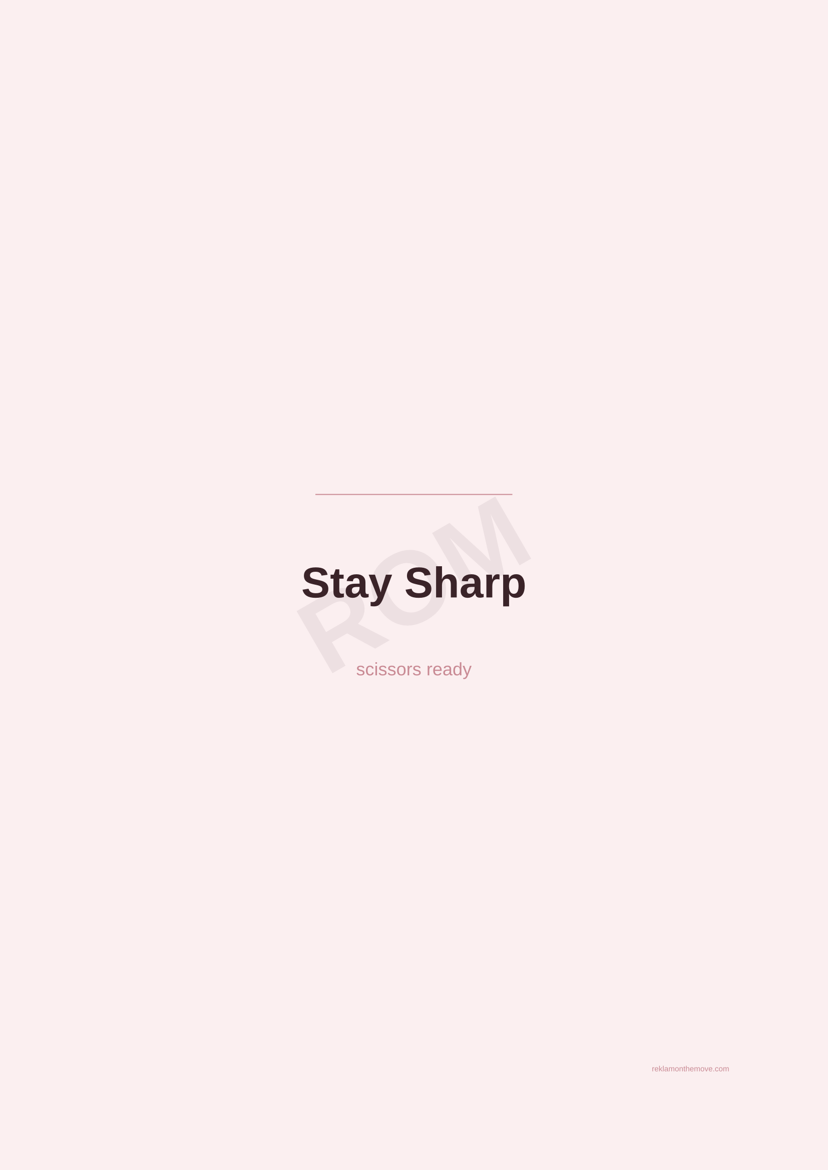Stay Sharp · Gül — ROM dijital ürün önizlemesi (filigranlı)