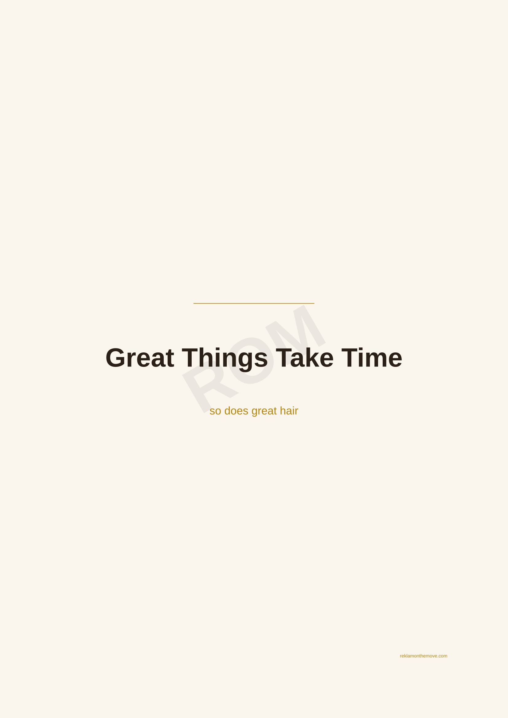 Great Things Take Time · Espresso — ROM dijital ürün önizlemesi (filigranlı)