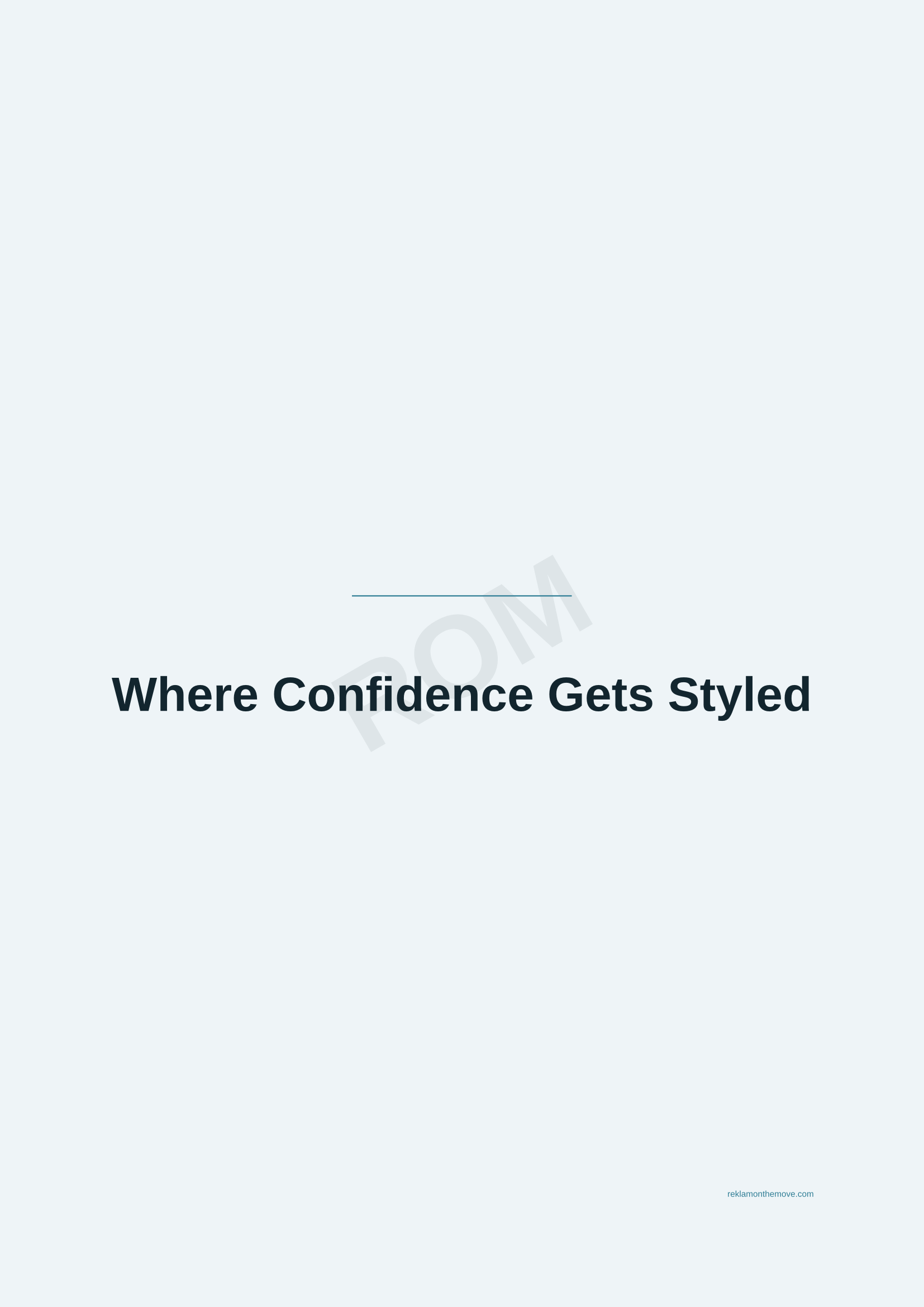 Where Confidence Gets Styled · Okyanus — ROM dijital ürün önizlemesi (filigranlı)