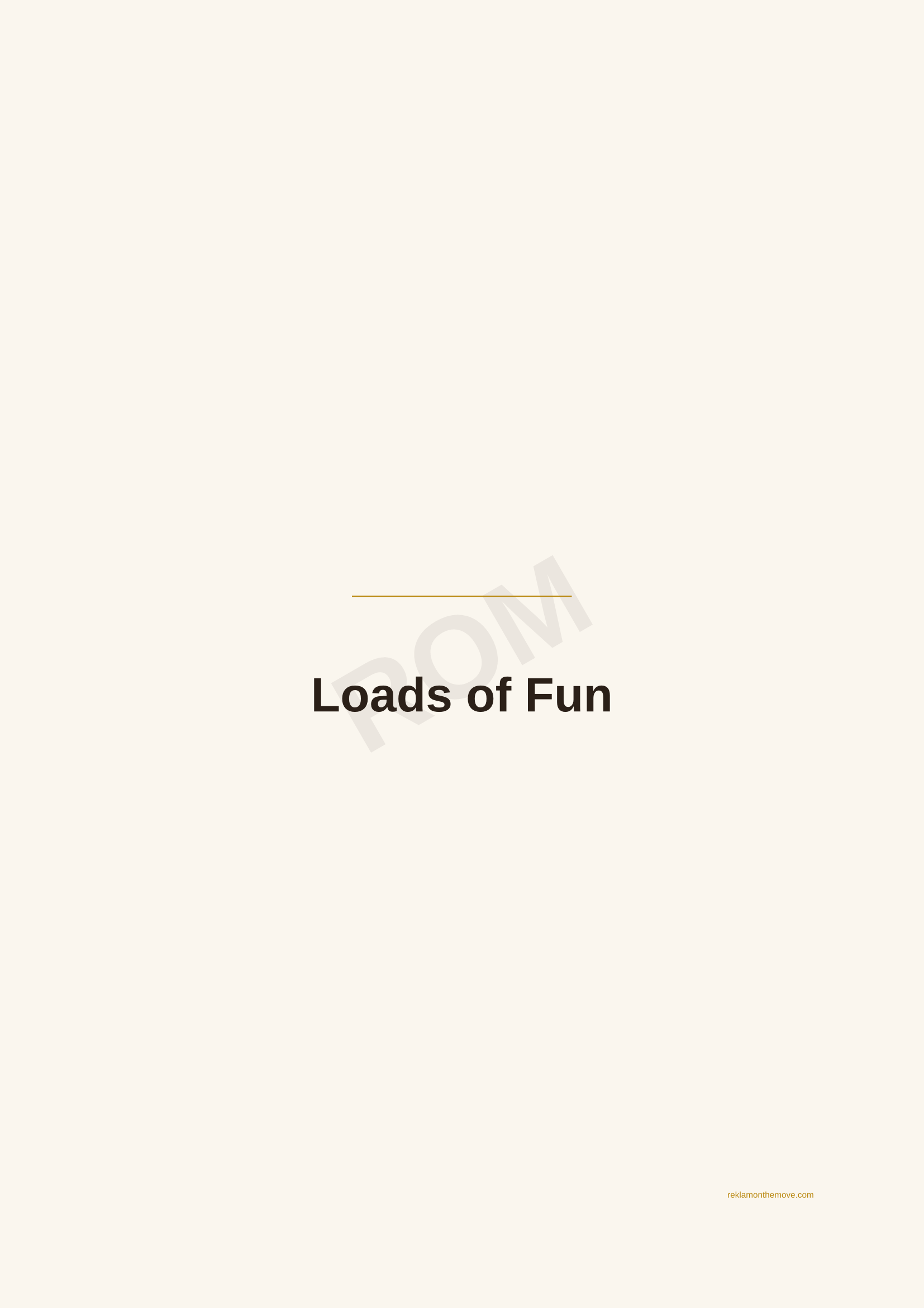 Loads of Fun · Espresso — ROM dijital ürün önizlemesi (filigranlı)