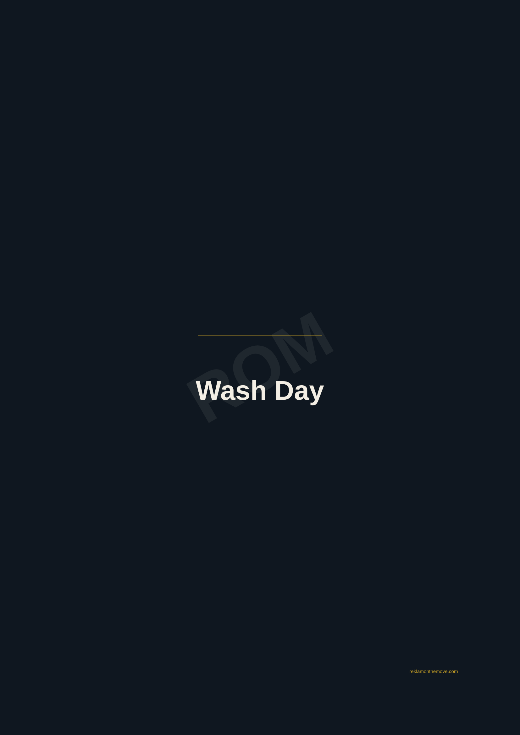 Wash Day · Gece — ROM dijital ürün önizlemesi (filigranlı)