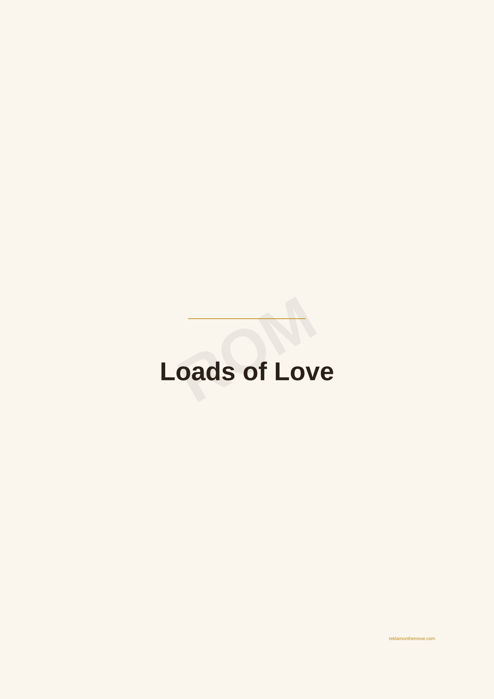 Loads of Love · Espresso — ROM dijital ürün önizlemesi (filigranlı)