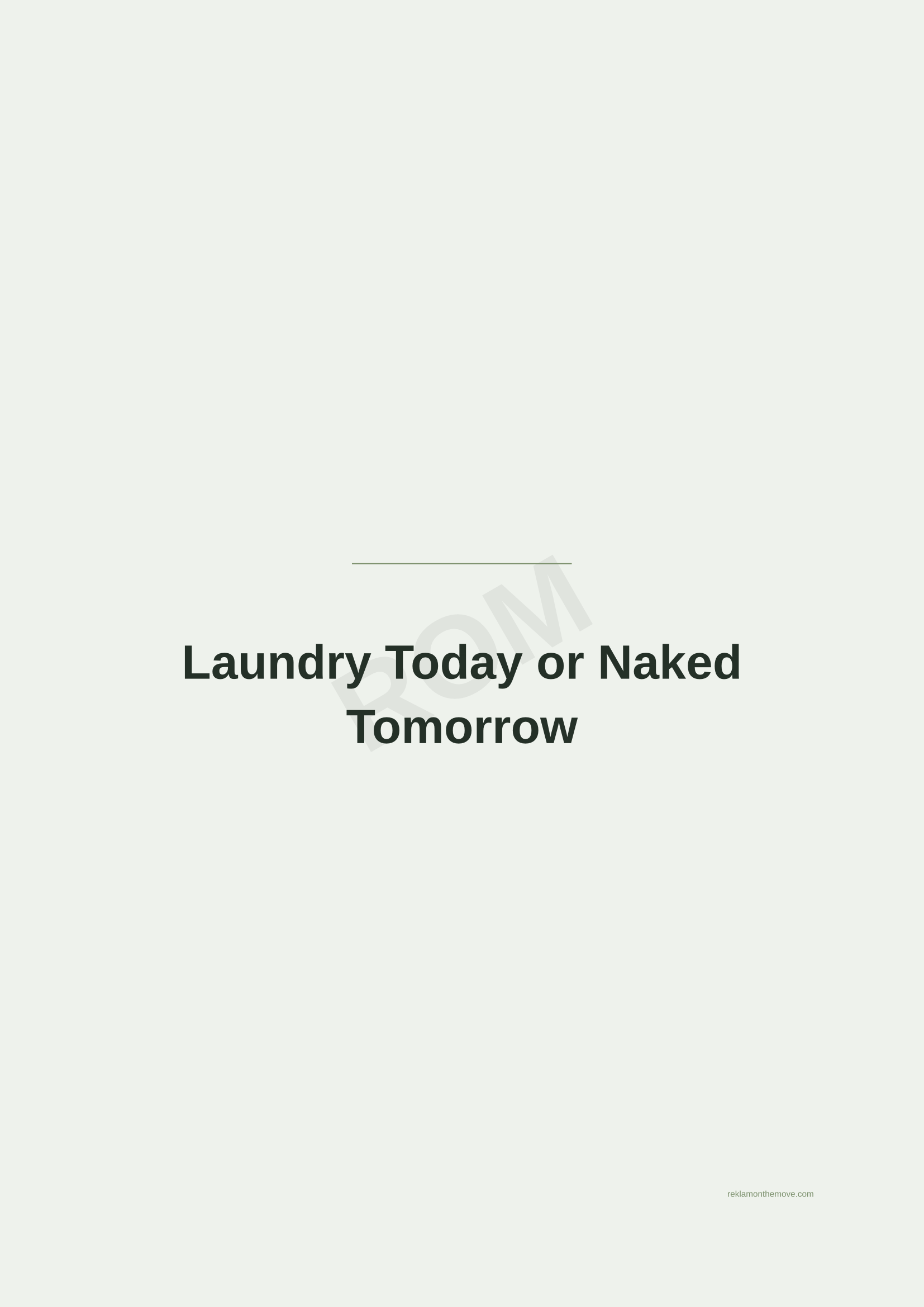 Laundry Today or Naked Tomorrow · Adaçayı — ROM dijital ürün önizlemesi (filigranlı)