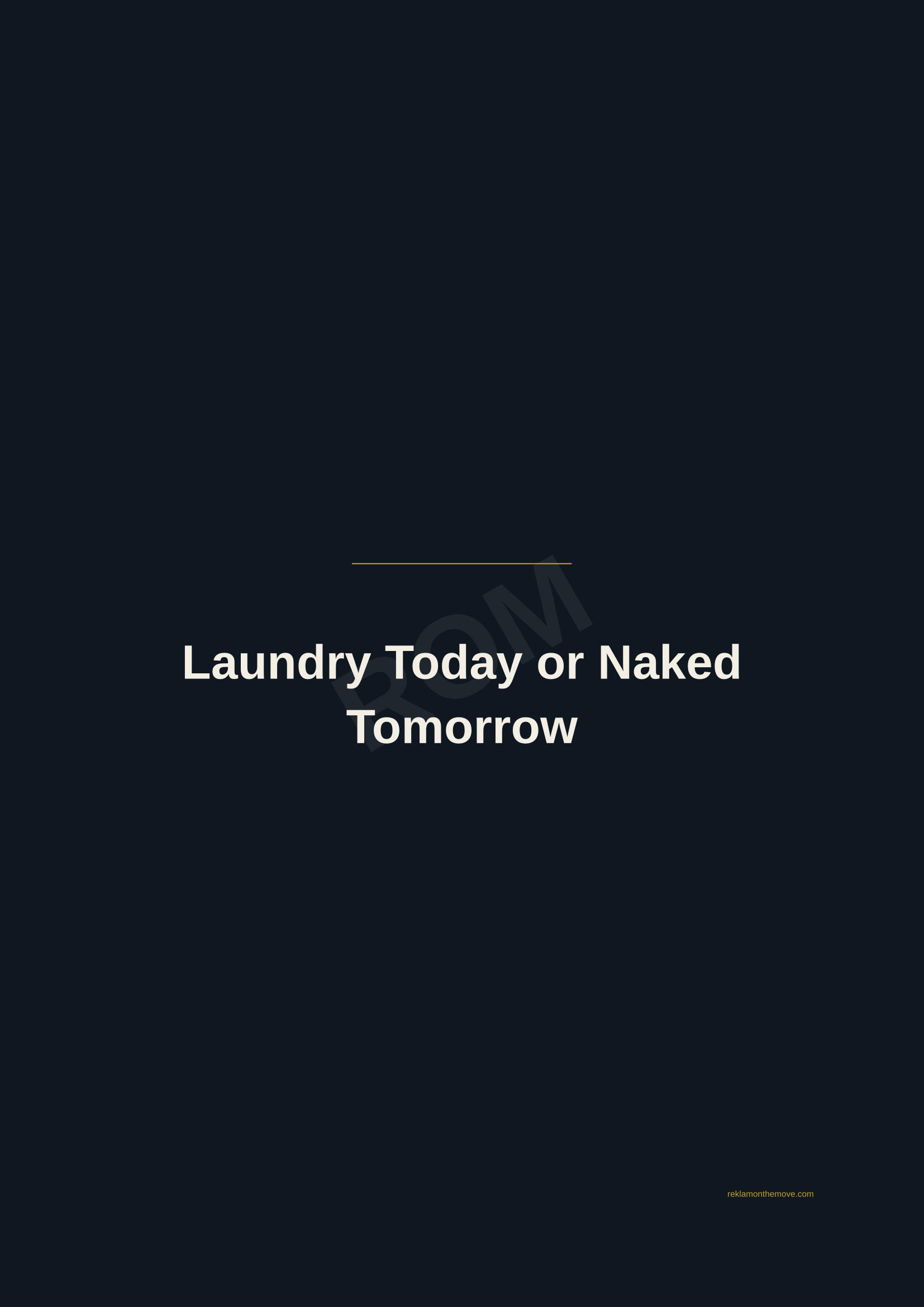 Laundry Today or Naked Tomorrow · Gece — ROM dijital ürün önizlemesi (filigranlı)