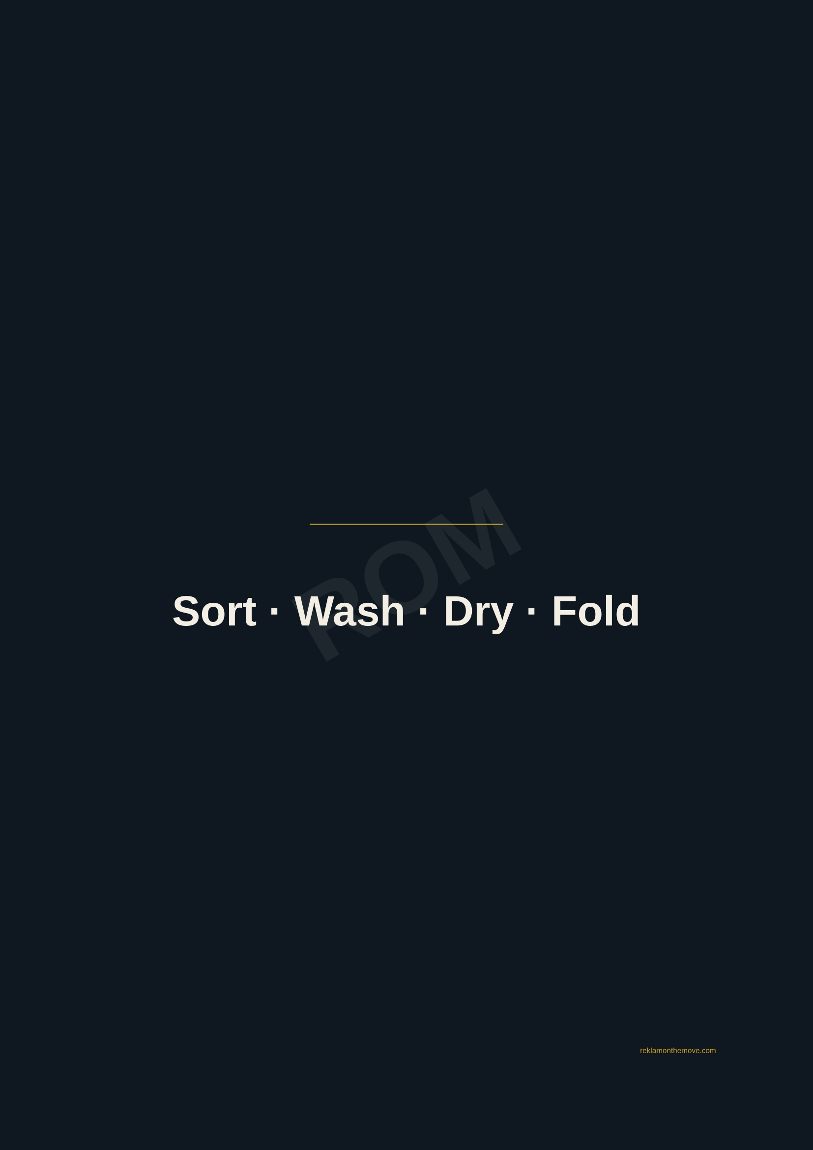 Sort · Wash · Dry · Fold · Gece — ROM dijital ürün önizlemesi (filigranlı)