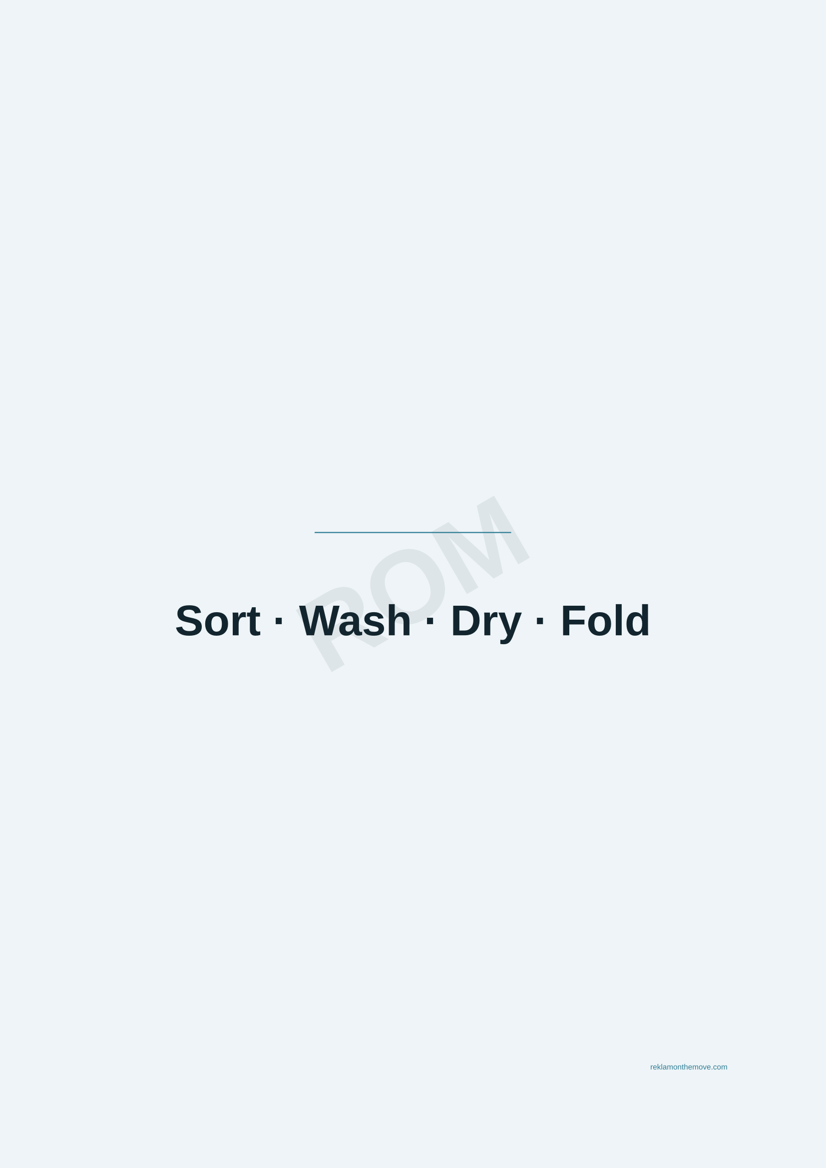 Sort · Wash · Dry · Fold · Okyanus — ROM dijital ürün önizlemesi (filigranlı)