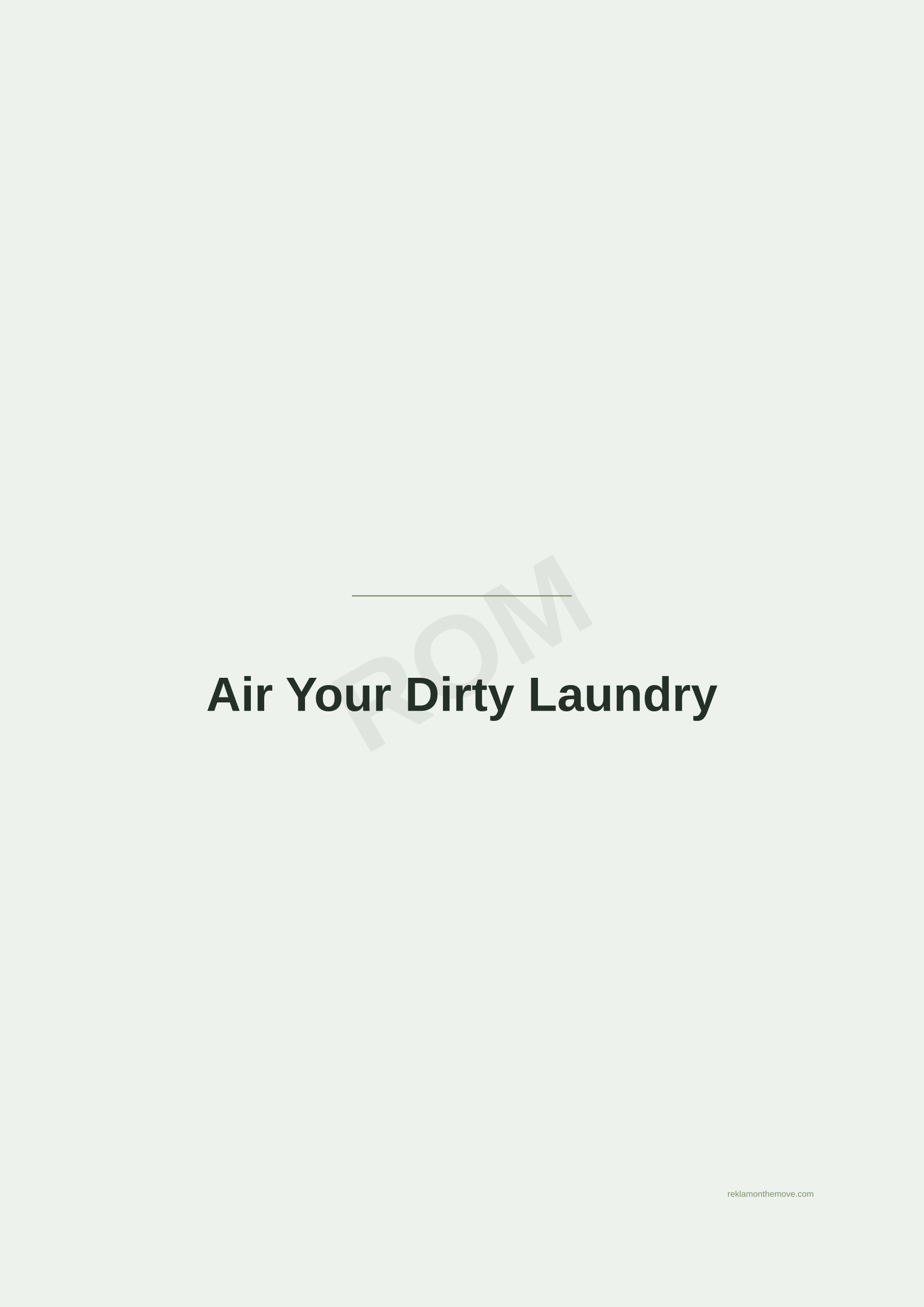 Air Your Dirty Laundry · Adaçayı — ROM dijital ürün önizlemesi (filigranlı)