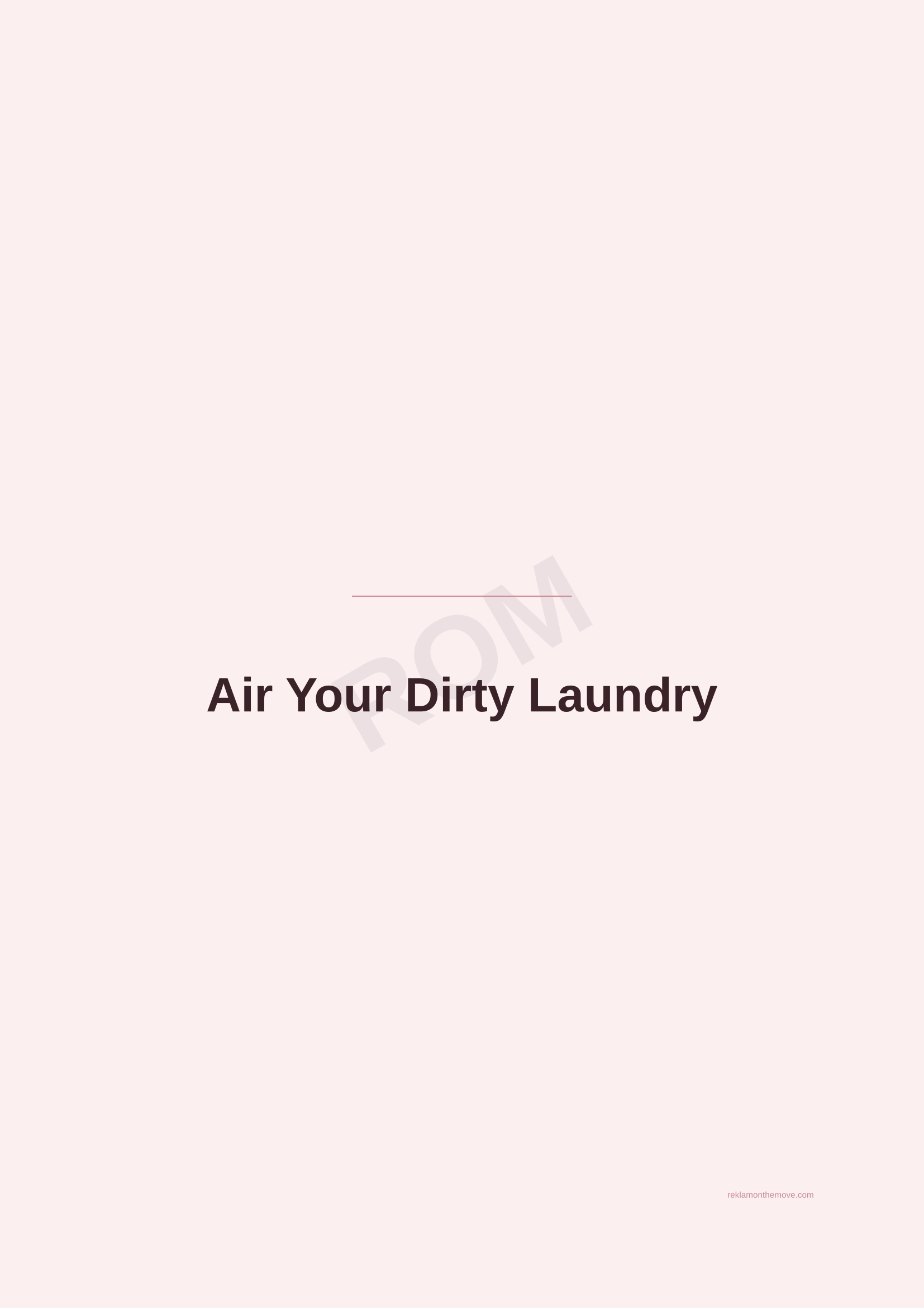 Air Your Dirty Laundry · Gül — ROM dijital ürün önizlemesi (filigranlı)